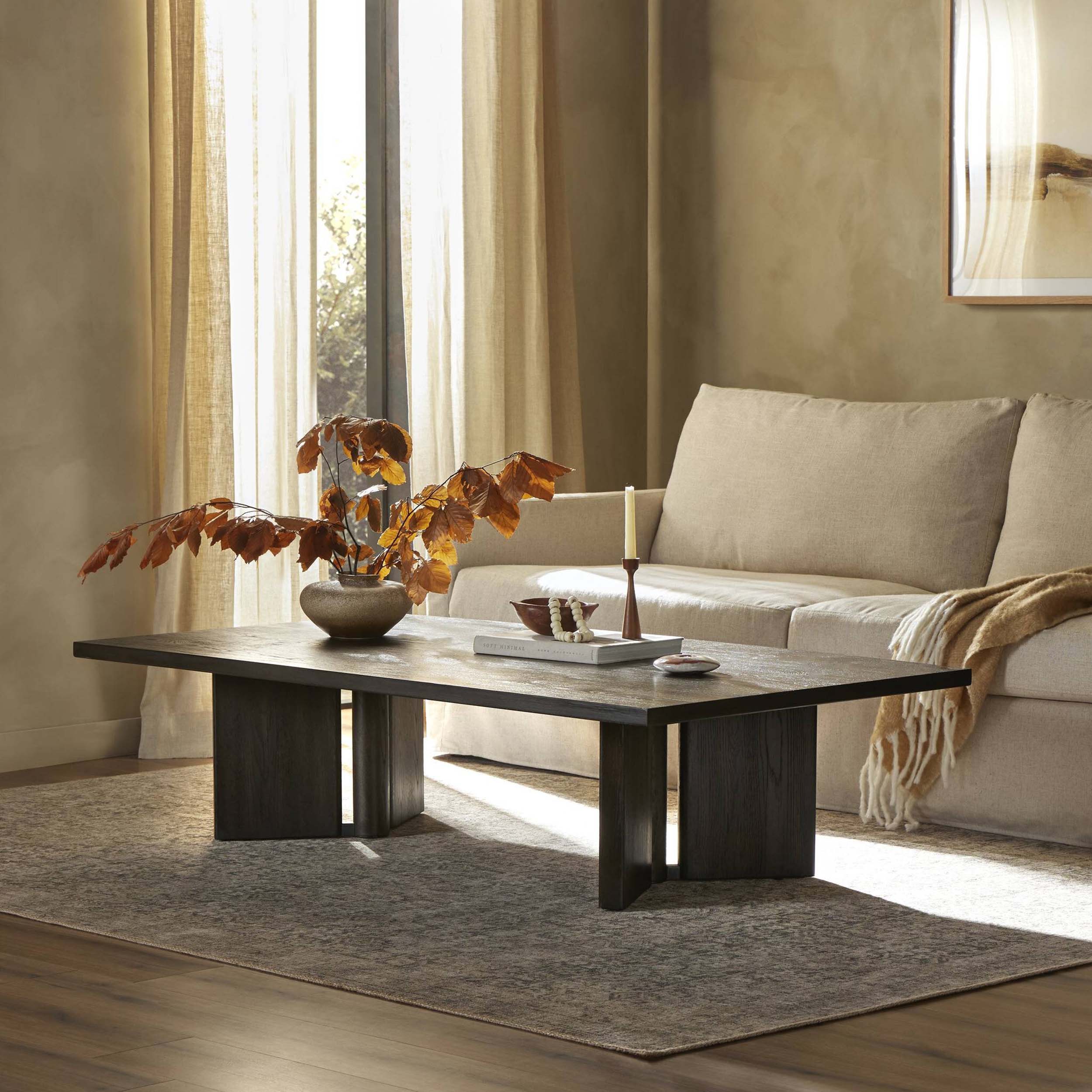 Huxley Coffee Table, Smoked Black Veneer