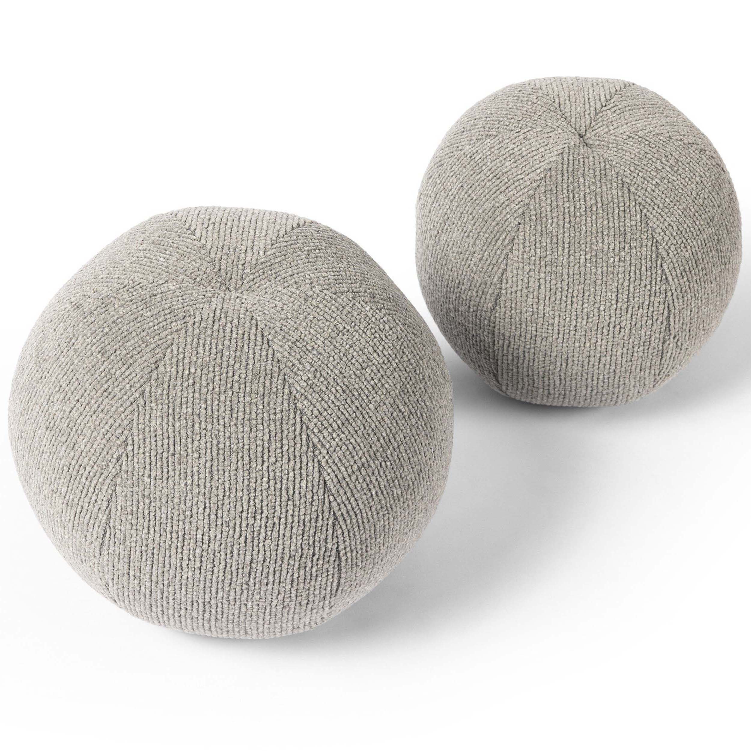 Balle Outdoor Pillow Set Of 2, Leto Grey