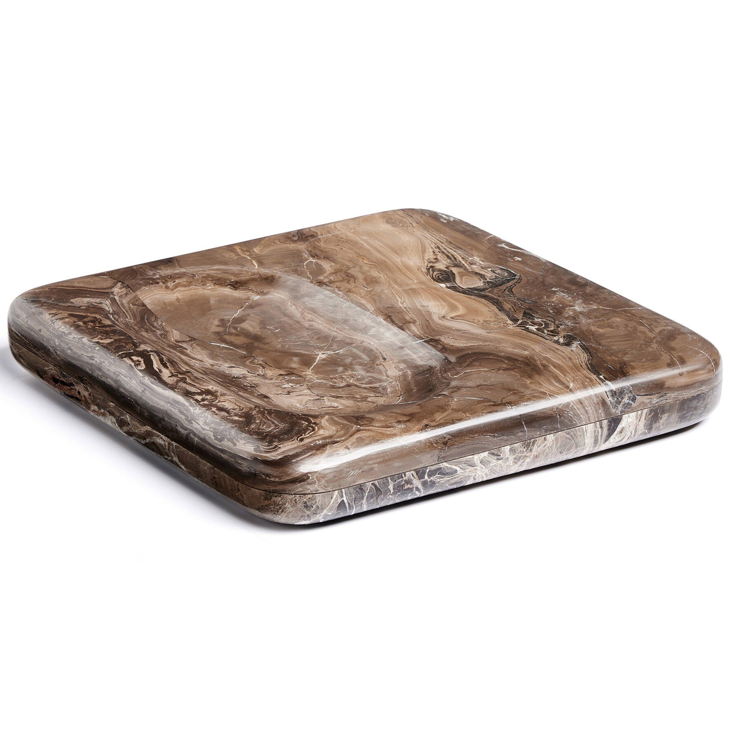 Rossi Catchall, Rocky Brown Marble