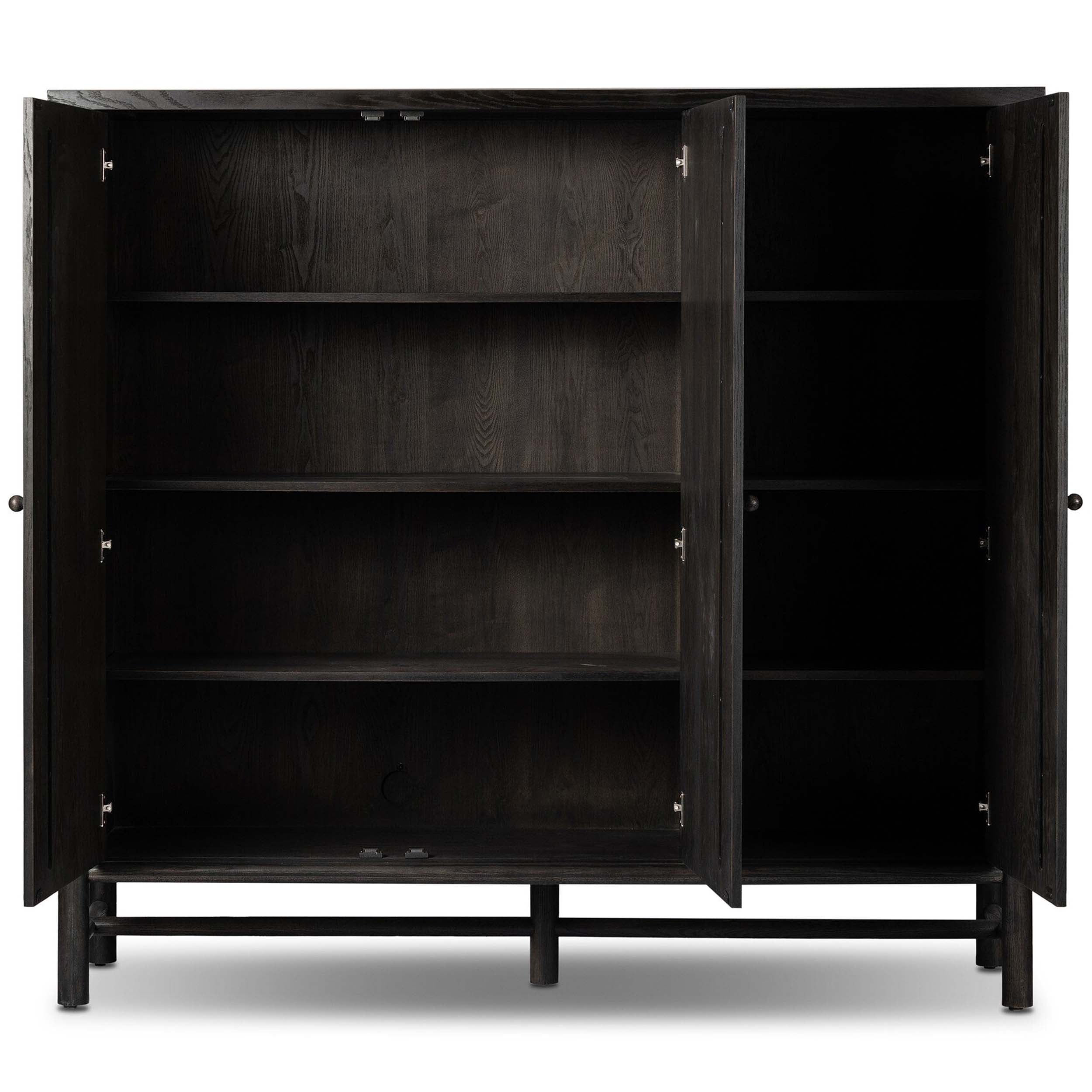 Renaud 3-Door Cabinet, Charcoal Oak Veneer