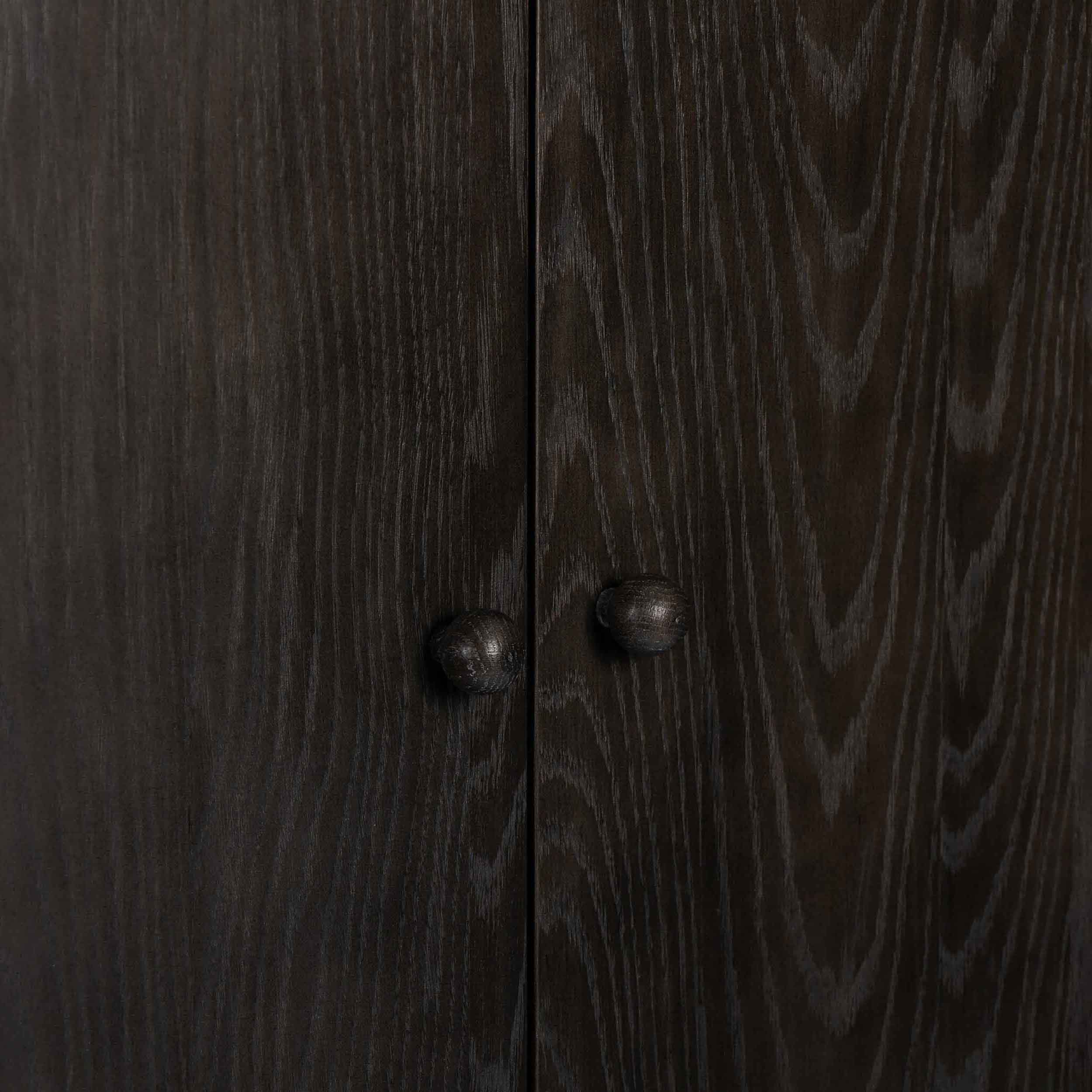 Renaud 3-Door Cabinet, Charcoal Oak Veneer
