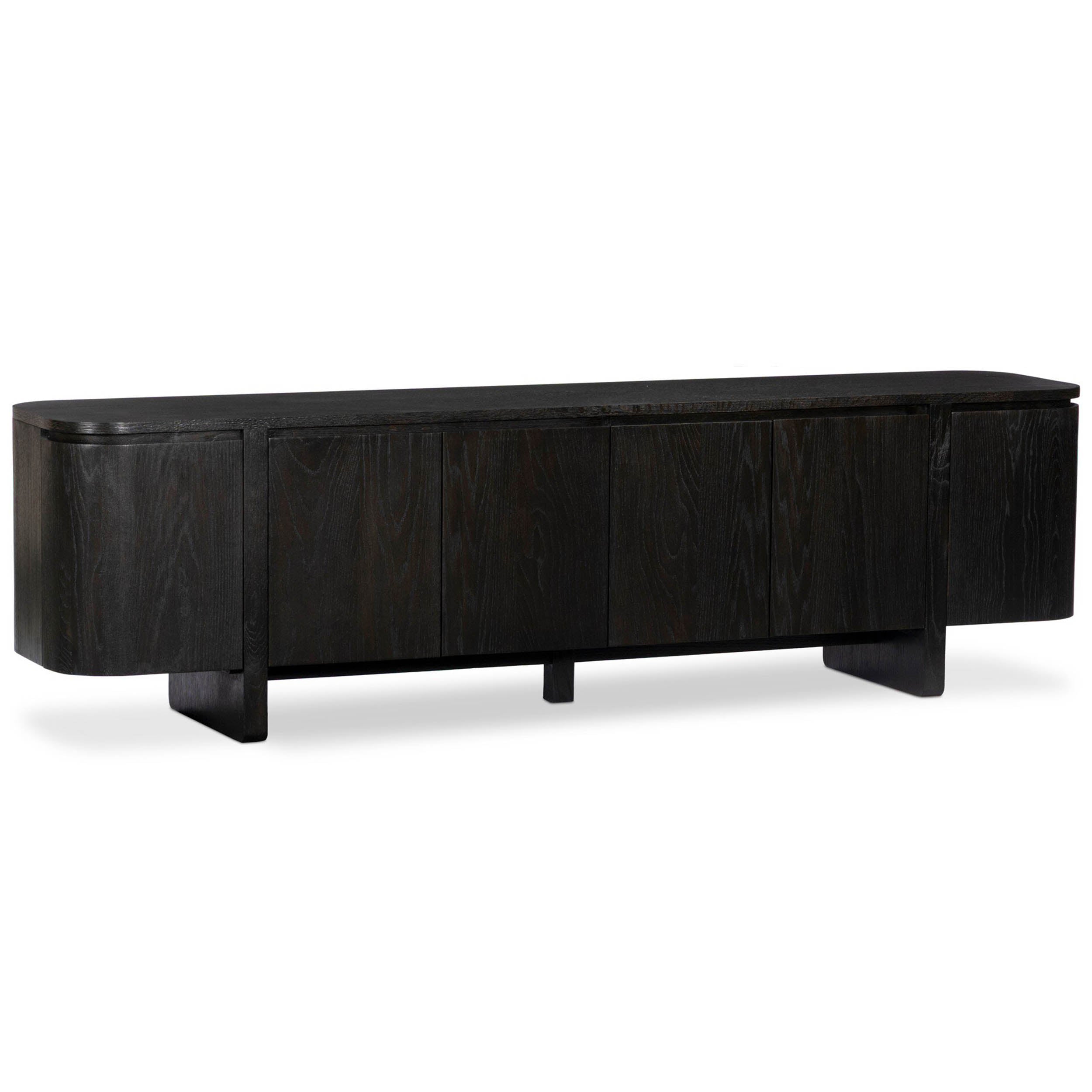 Elle Media Console, Worn Black Oak