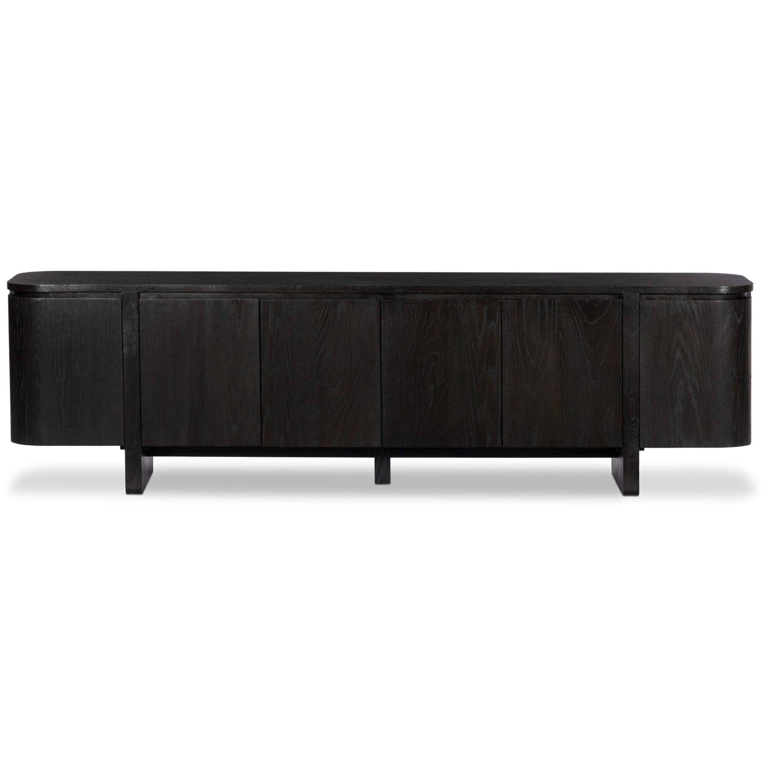 Elle Media Console, Worn Black Oak