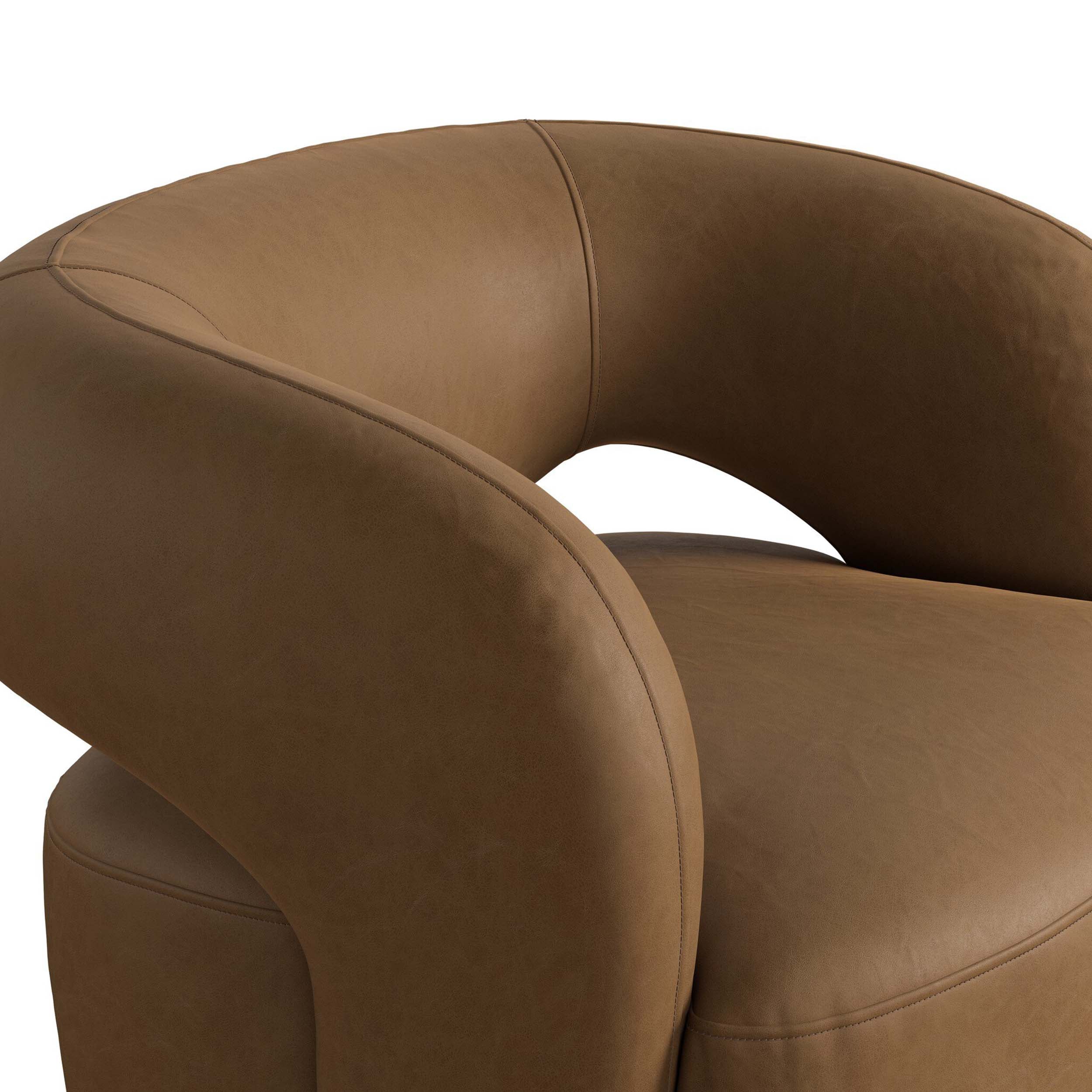 Mazie Swivel Chair, Maestro Camel