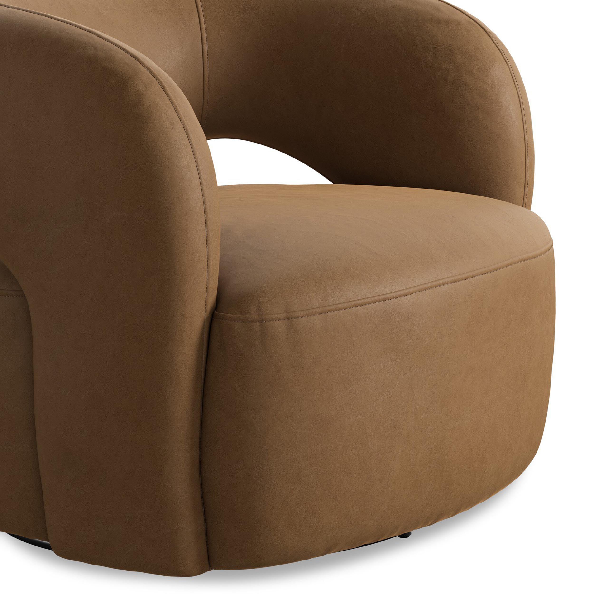 Mazie Swivel Chair, Maestro Camel