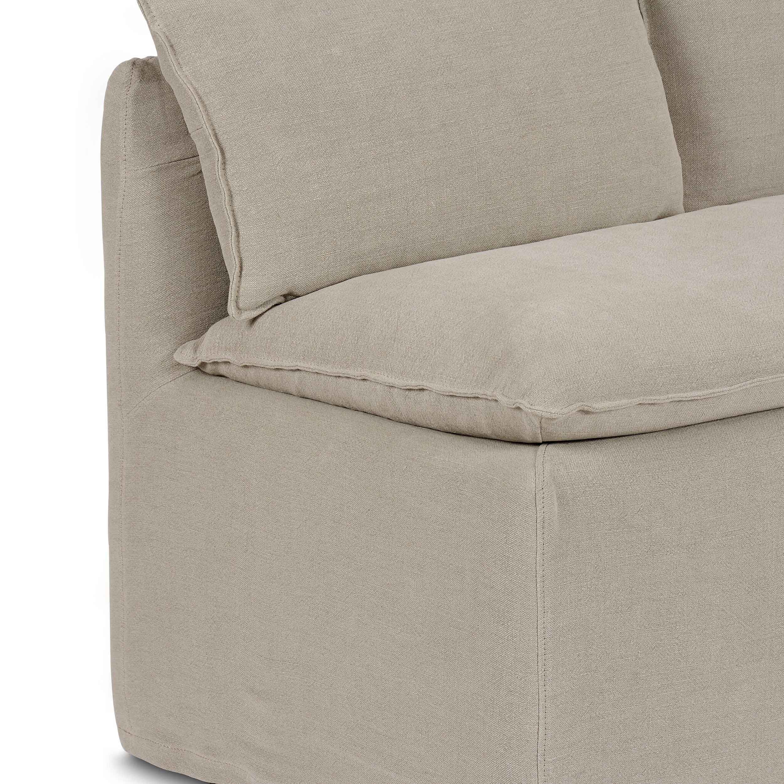 Build Your Own: Andre Slipcover Dining Banquette, Broadway Stone, Dining Bench - 75"