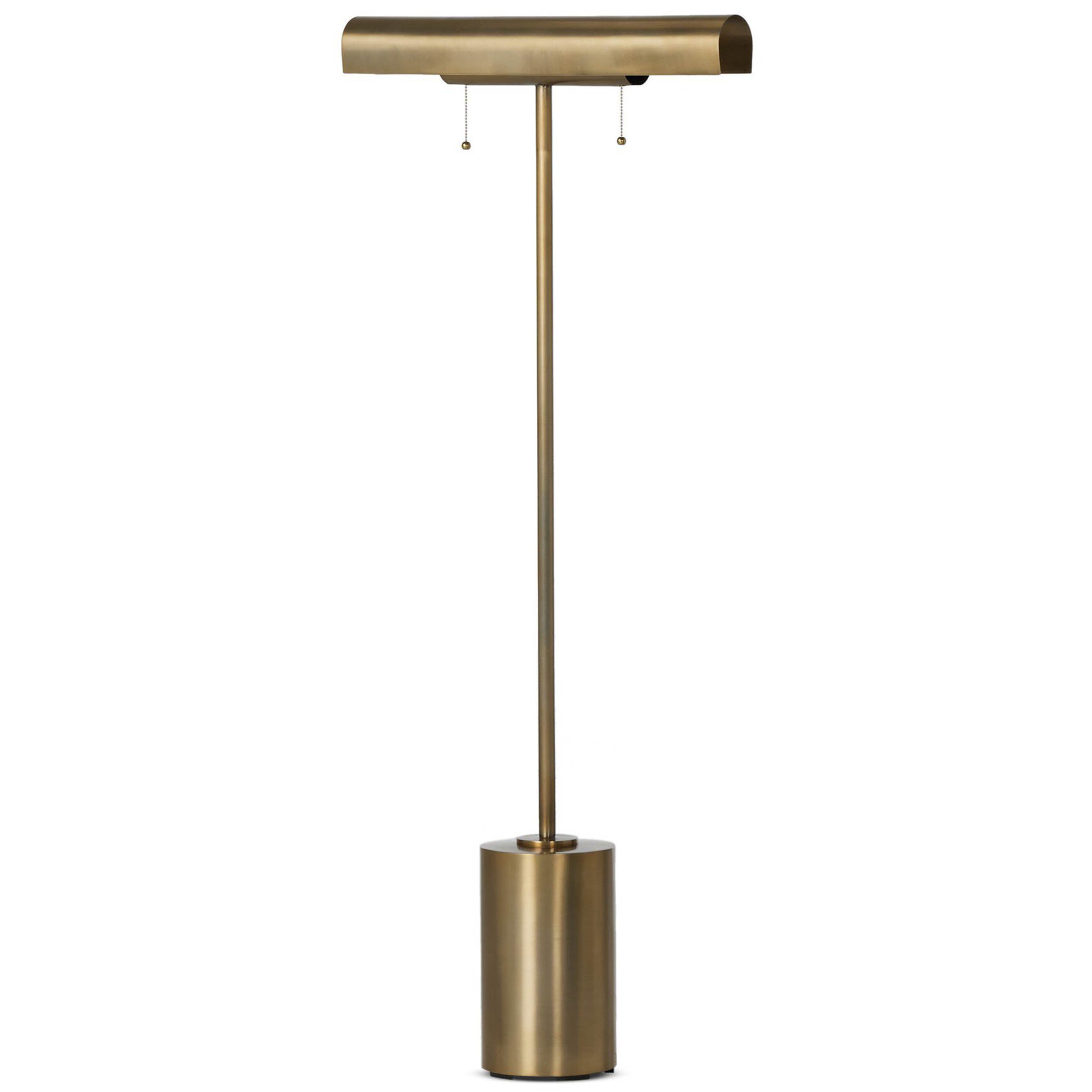 Luther Floor Lamp, Aged Brass Iron