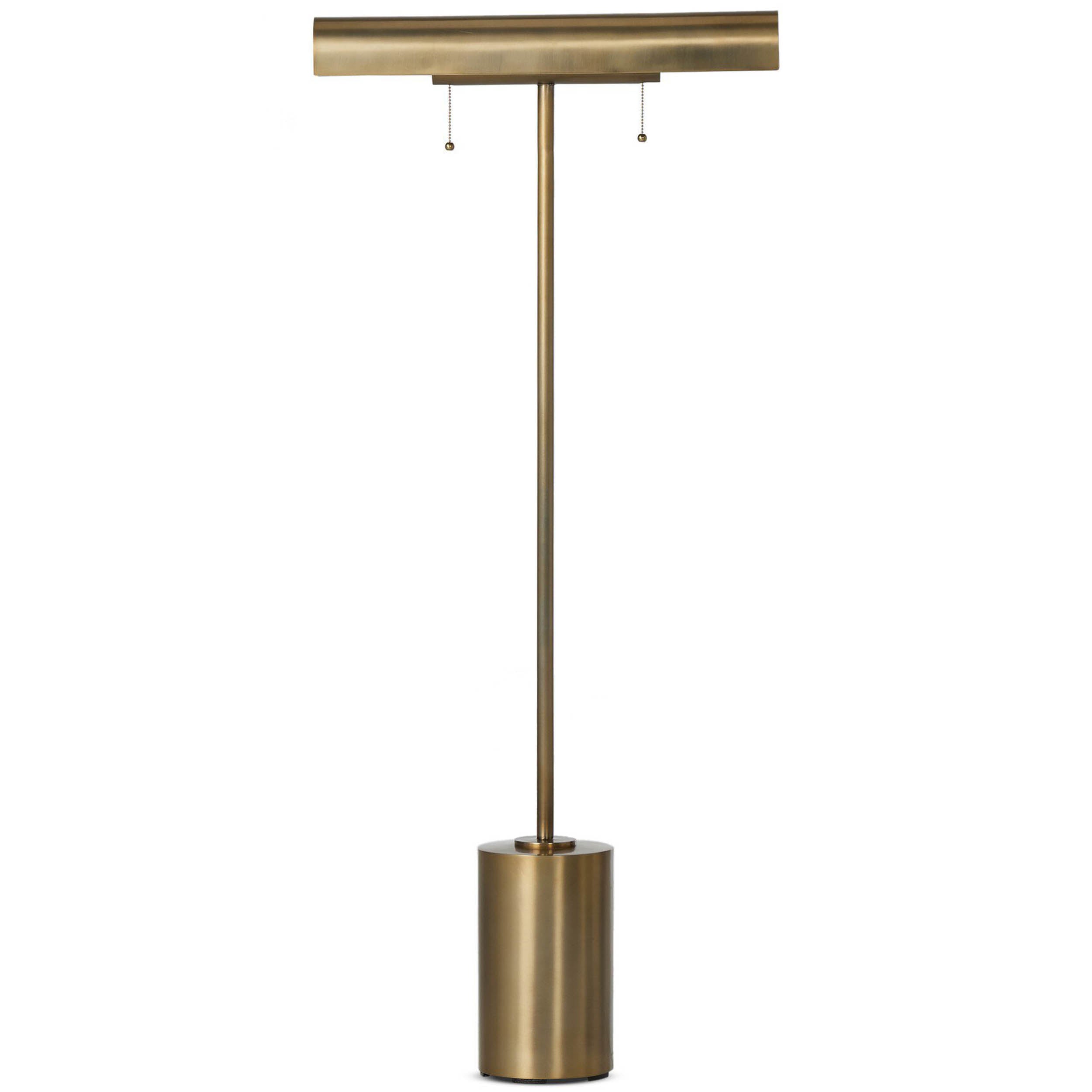 Luther Floor Lamp, Aged Brass Iron
