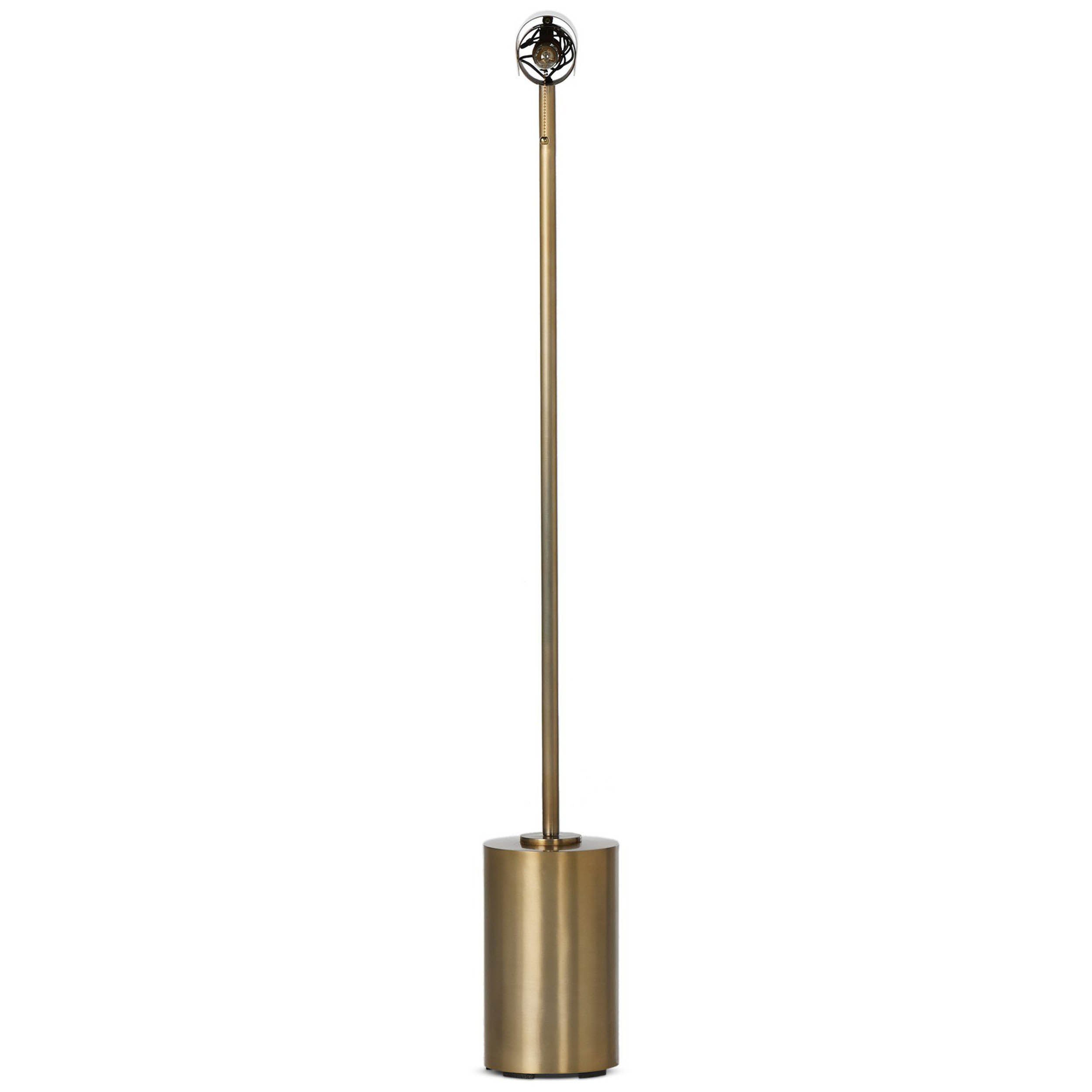 Luther Floor Lamp, Aged Brass Iron