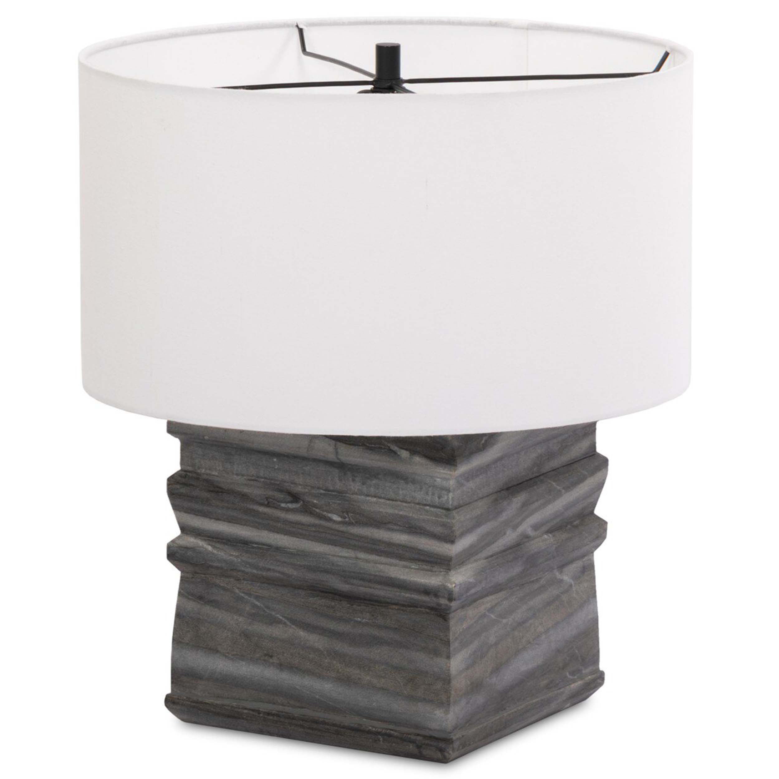Cedric Table Lamp, Slate Grey Marble