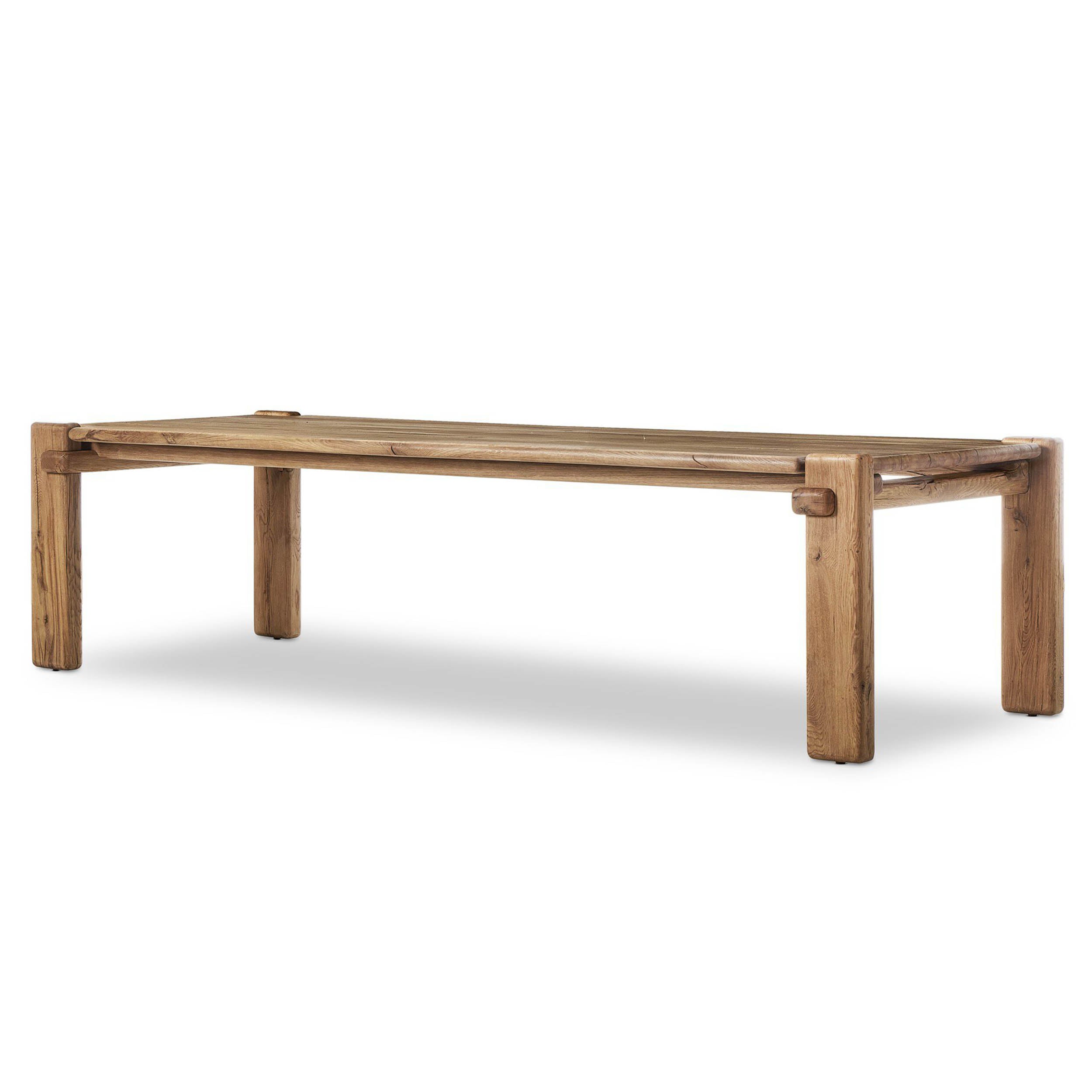Marcia Dining Table 120", Natural Reclaimed French Oak