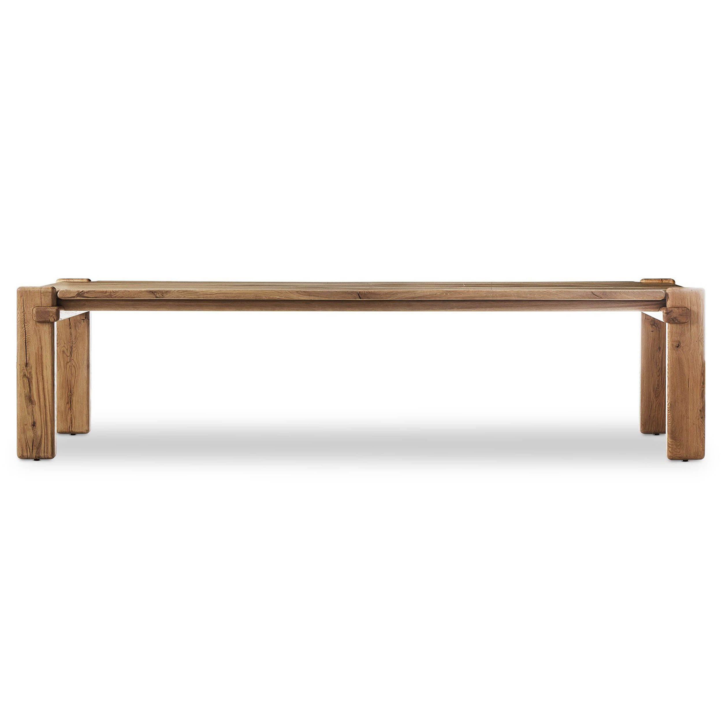 Marcia Dining Table 120", Natural Reclaimed French Oak
