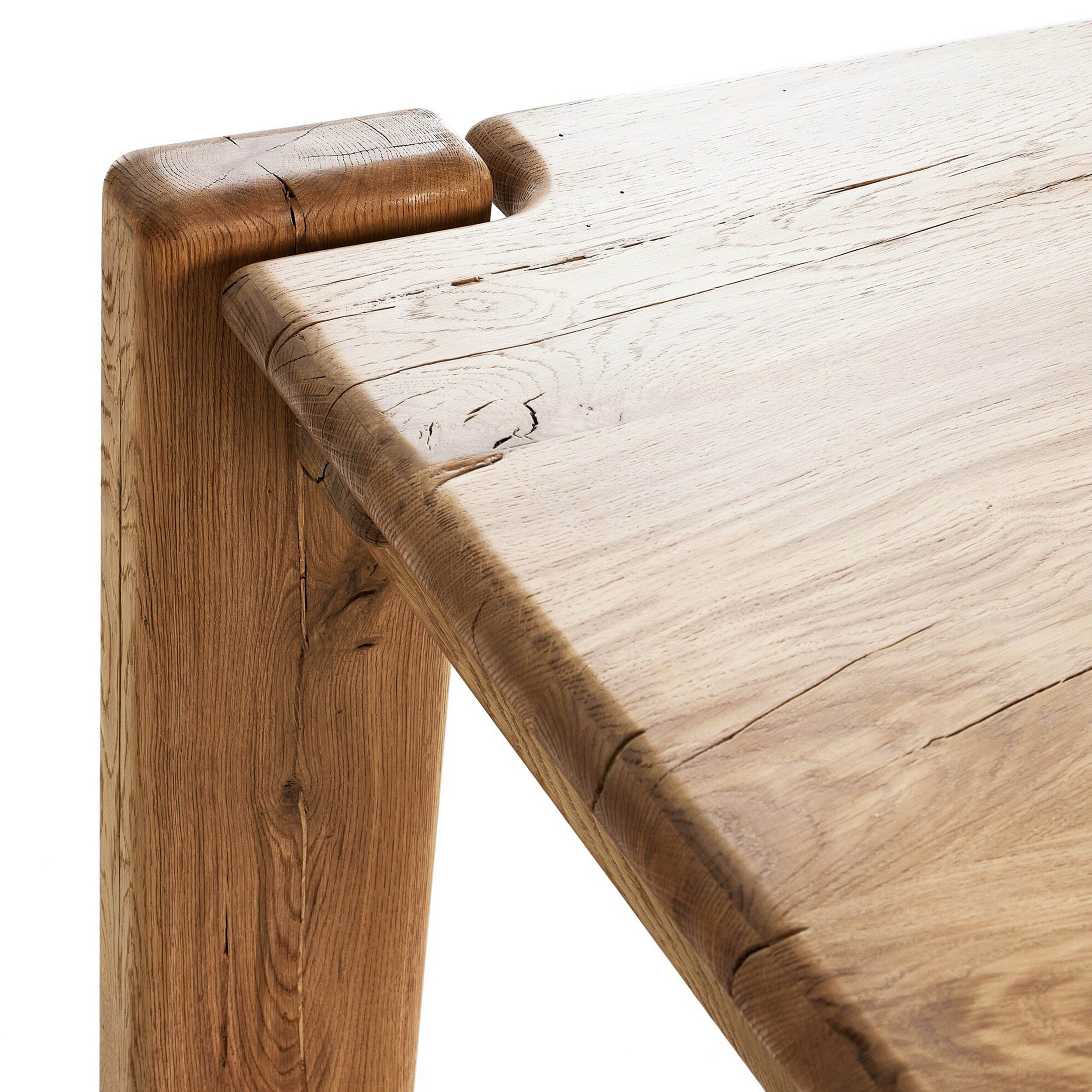 Marcia Dining Table 120", Natural Reclaimed French Oak