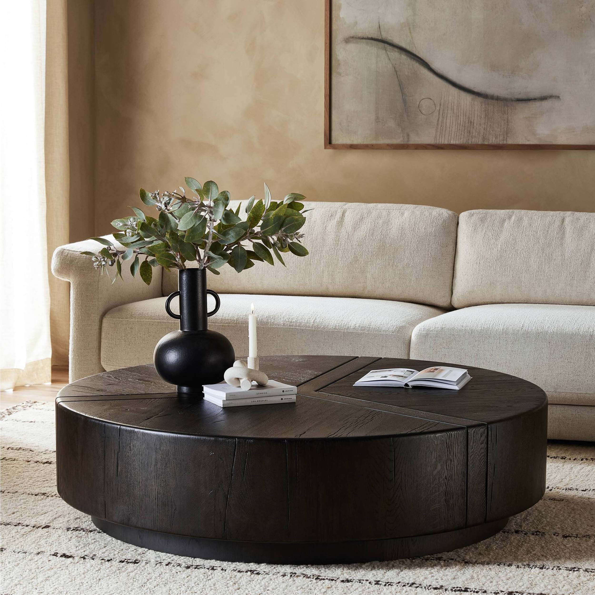 Renan Coffee Table, Dark Espresso Reclaimed French Oak