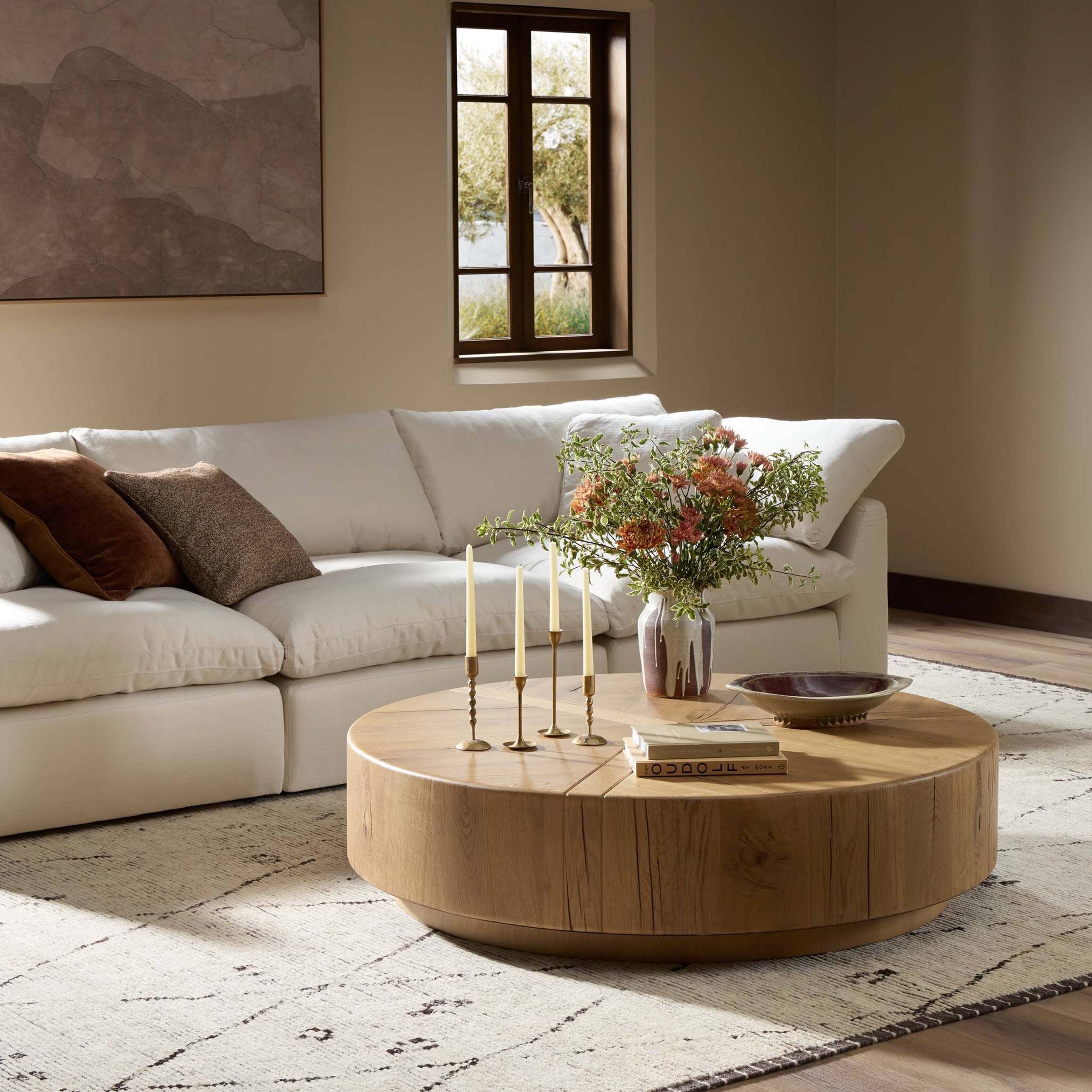 Renan Coffee Table, Natural Reclaimed French Oak