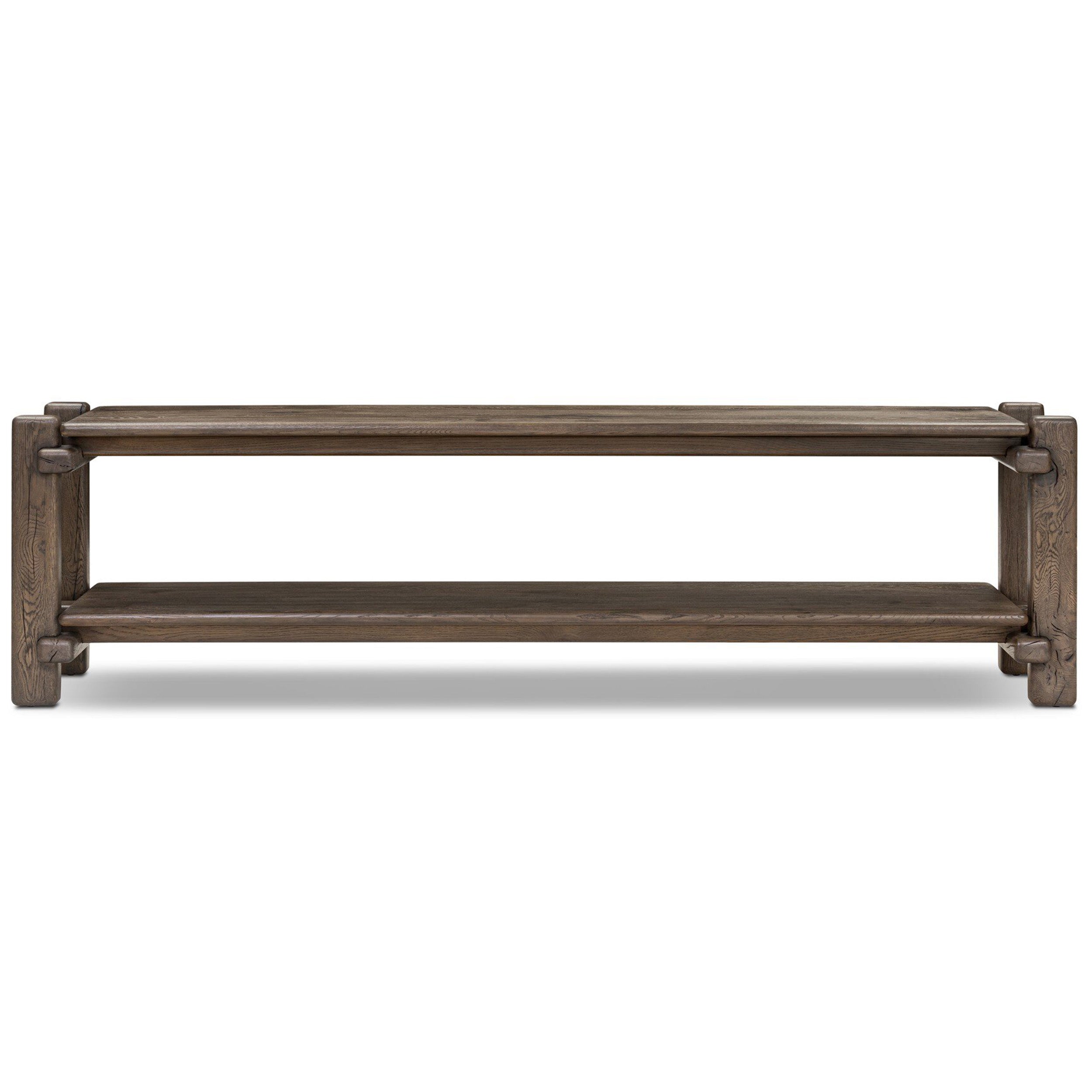 Marcia Low Console Table, Grey Reclaimed French Oak