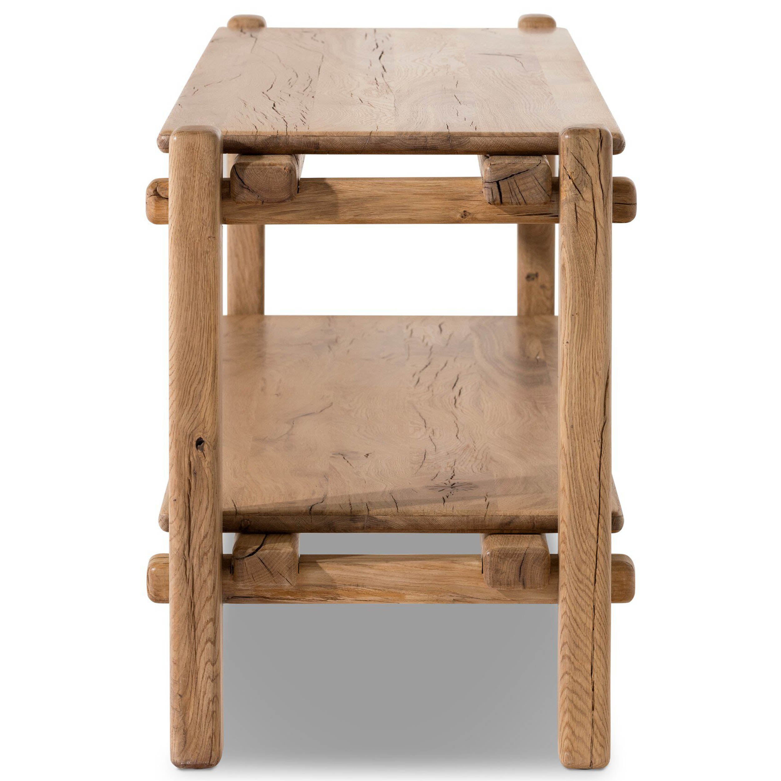 Marcia Console Table, Natural Reclaimed French Oak