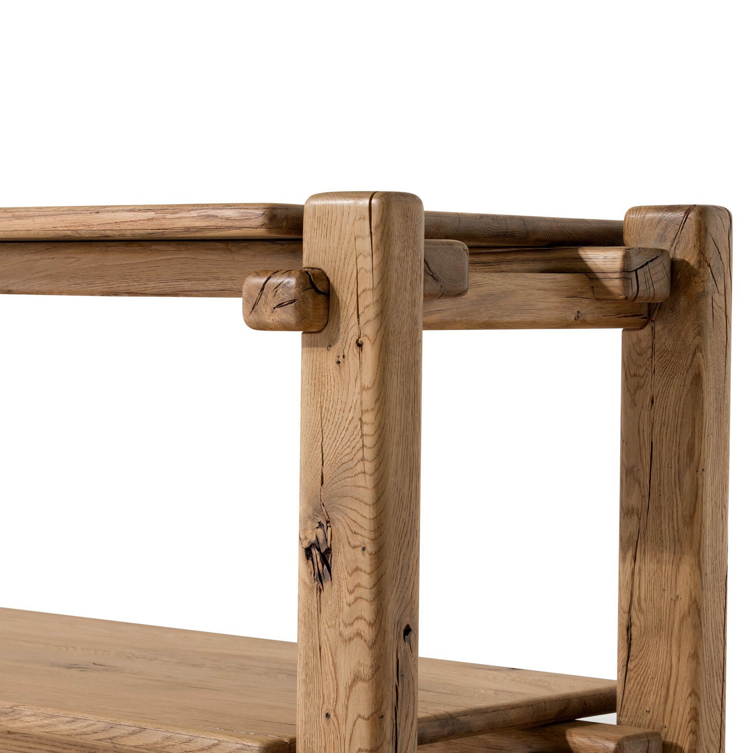 Marcia Console Table, Natural Reclaimed French Oak
