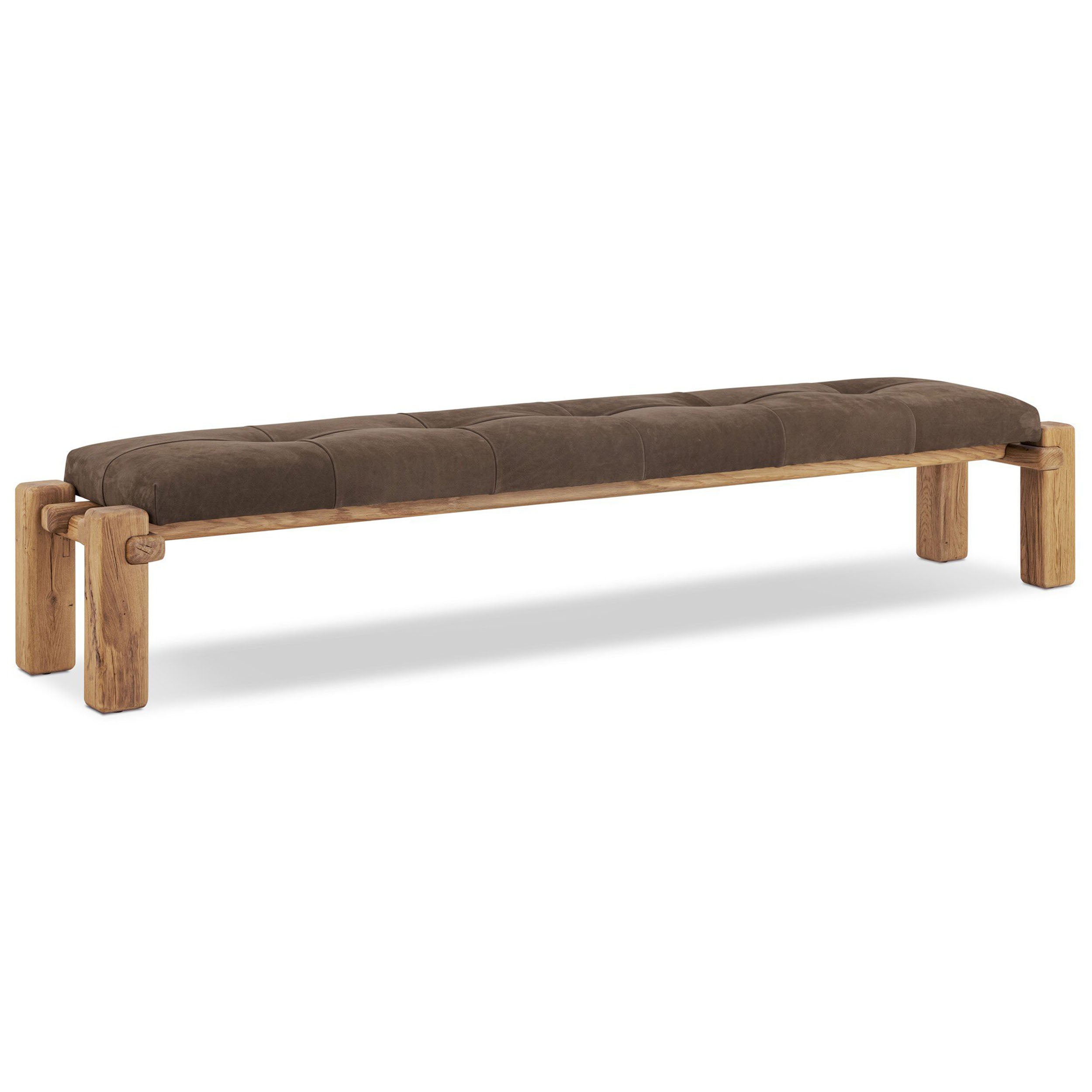 Marcia Accent Bench, Nubuck Cigar