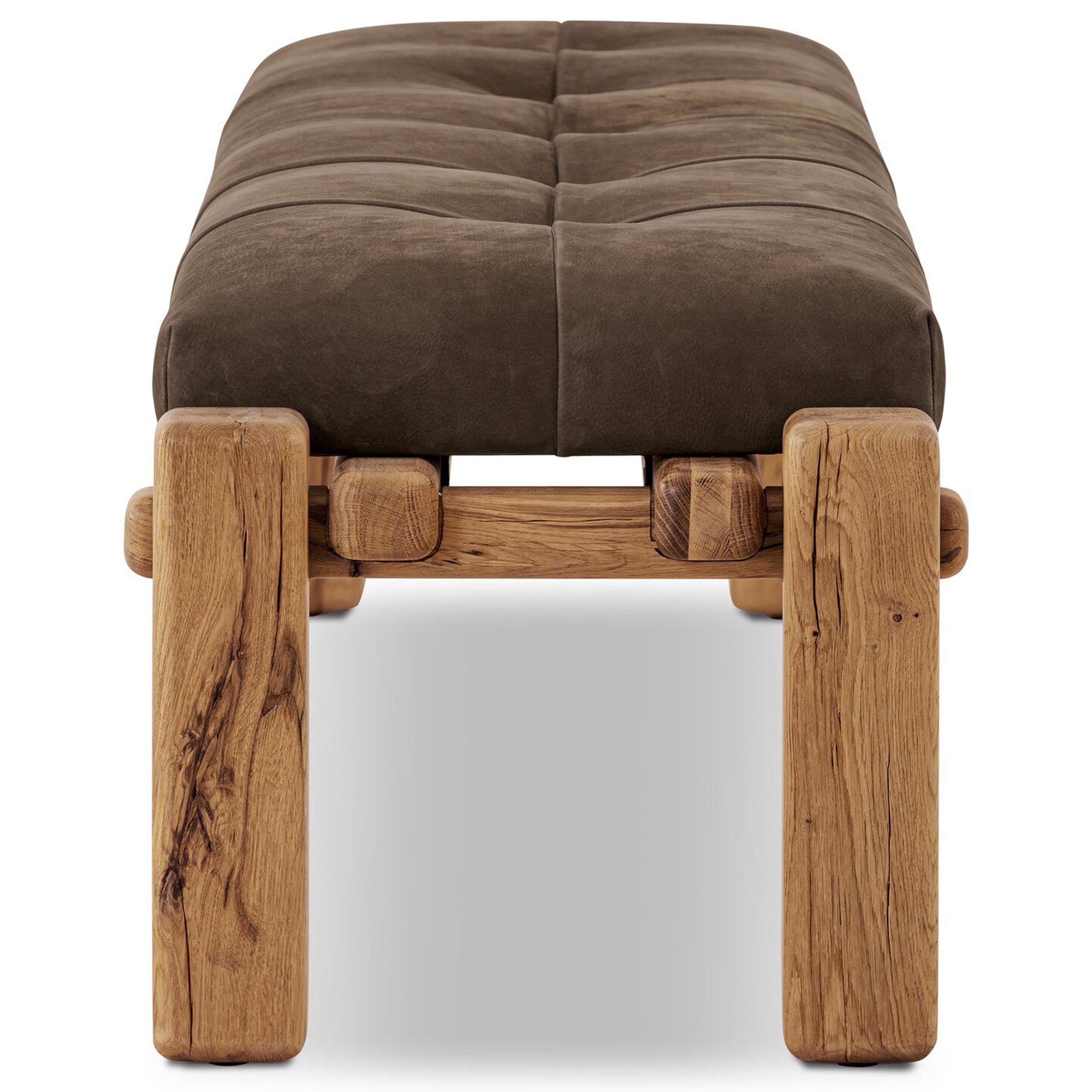 Marcia Accent Bench, Nubuck Cigar