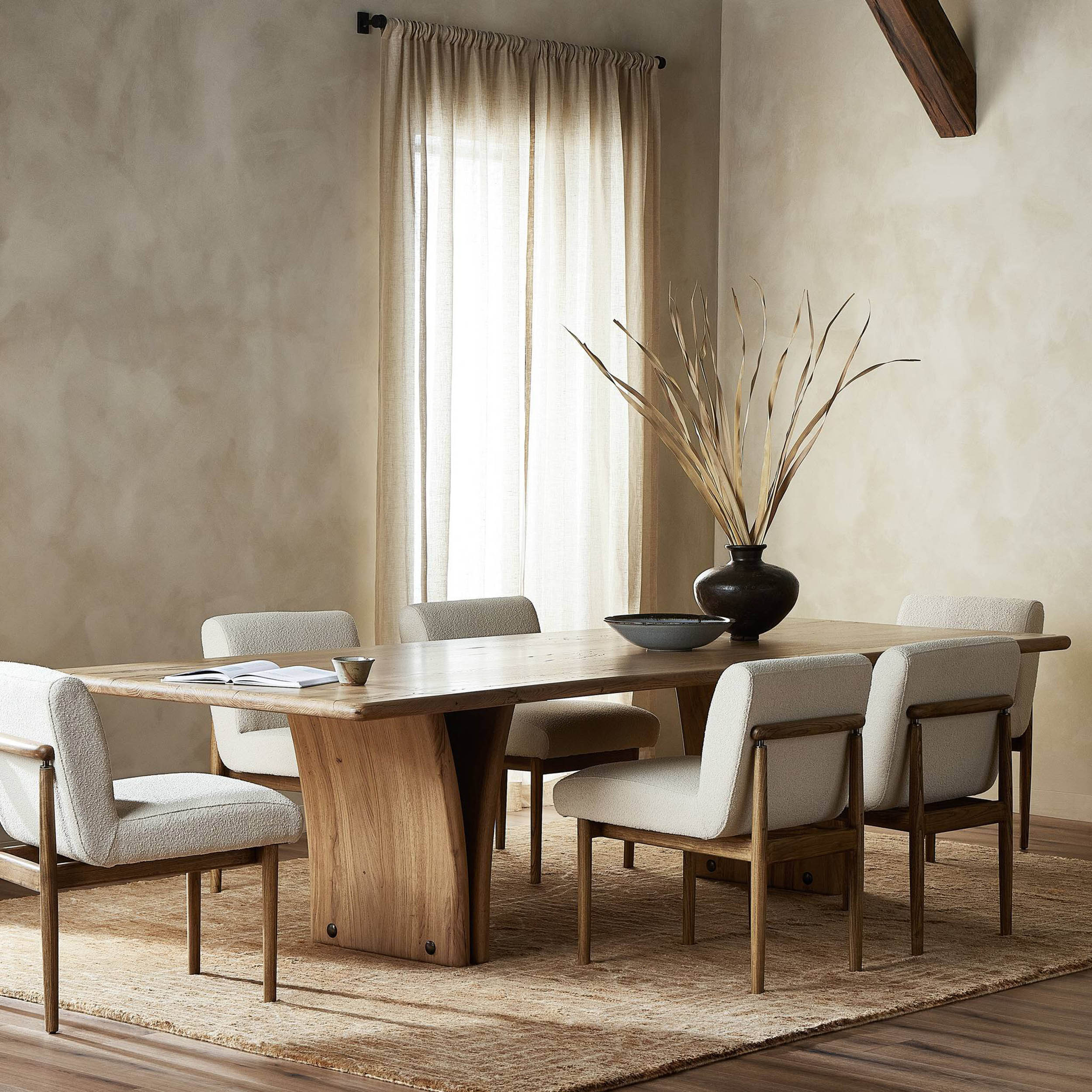 Marcon Dining Table, Natural Reclaimed French Oak