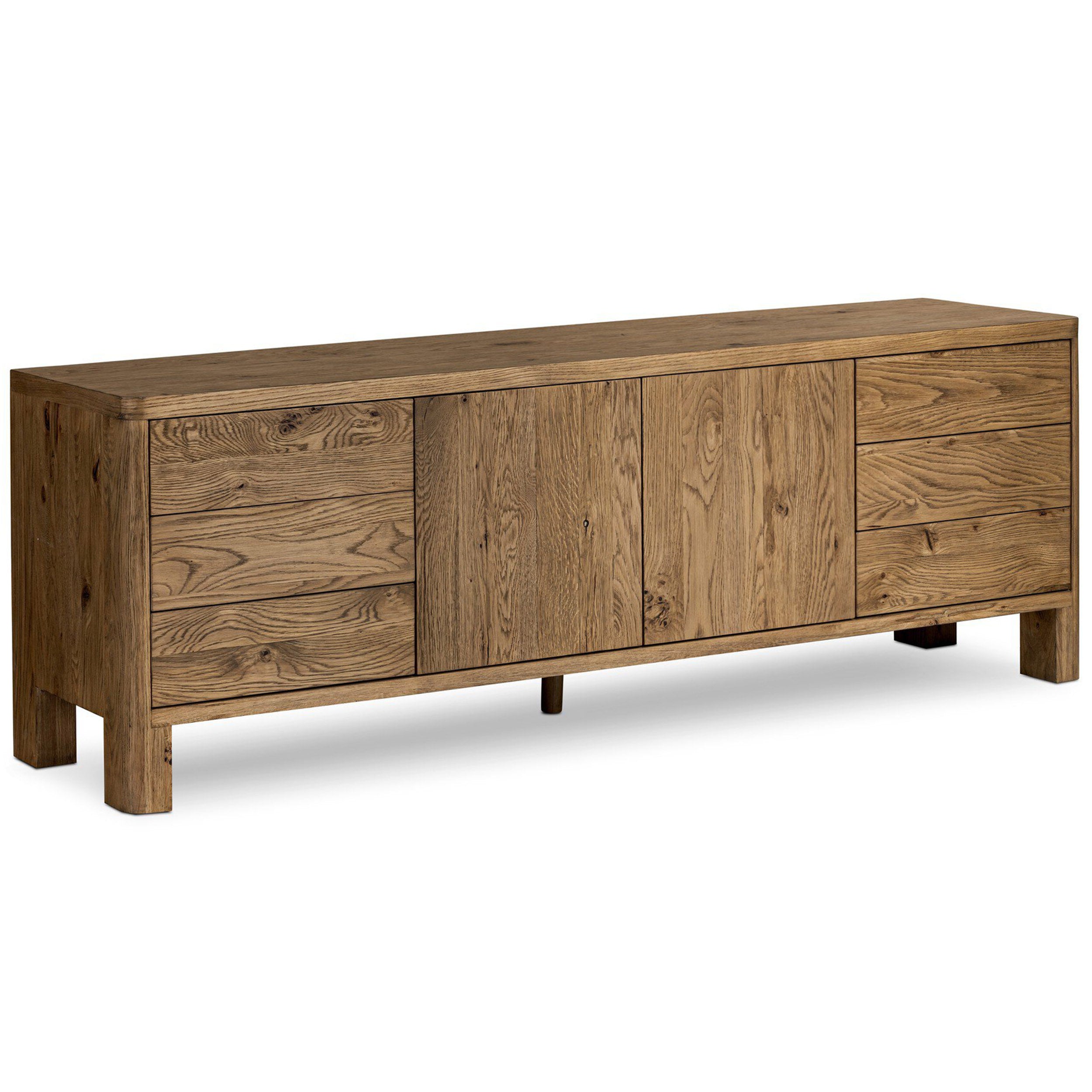Noeline Media Console, Resawn Worn Oak
