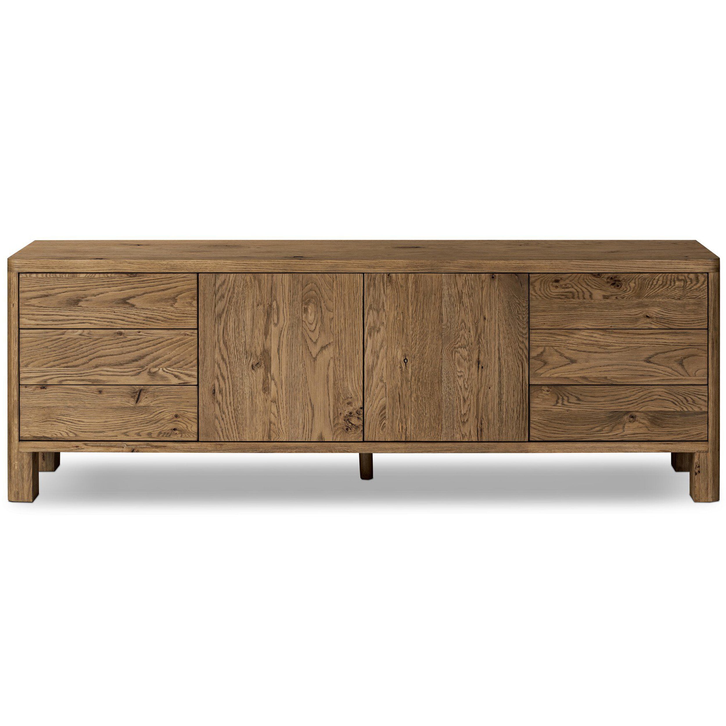 Noeline Media Console, Resawn Worn Oak
