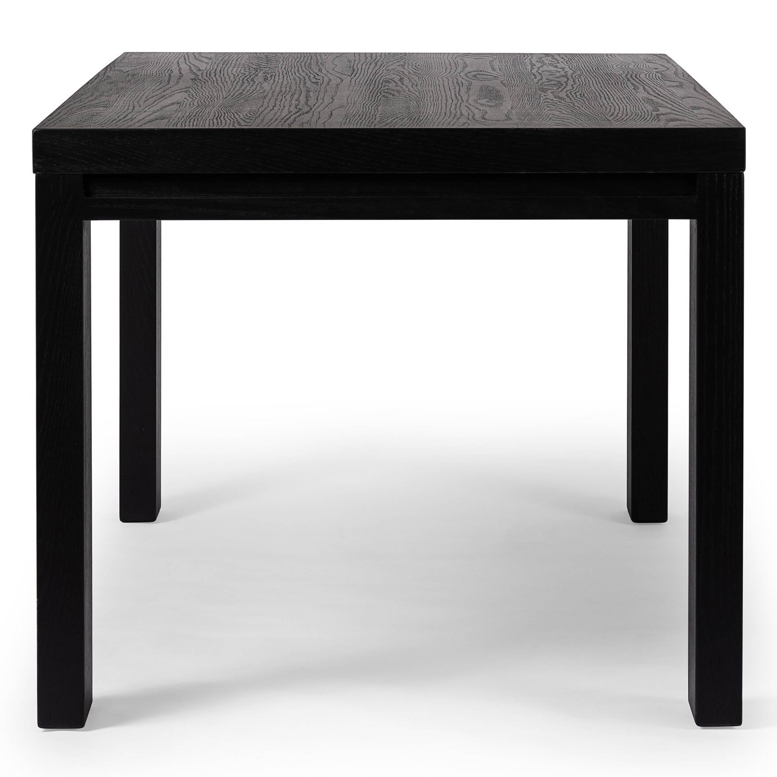 Millie Dining Table, Drifted Matte Black Veneer