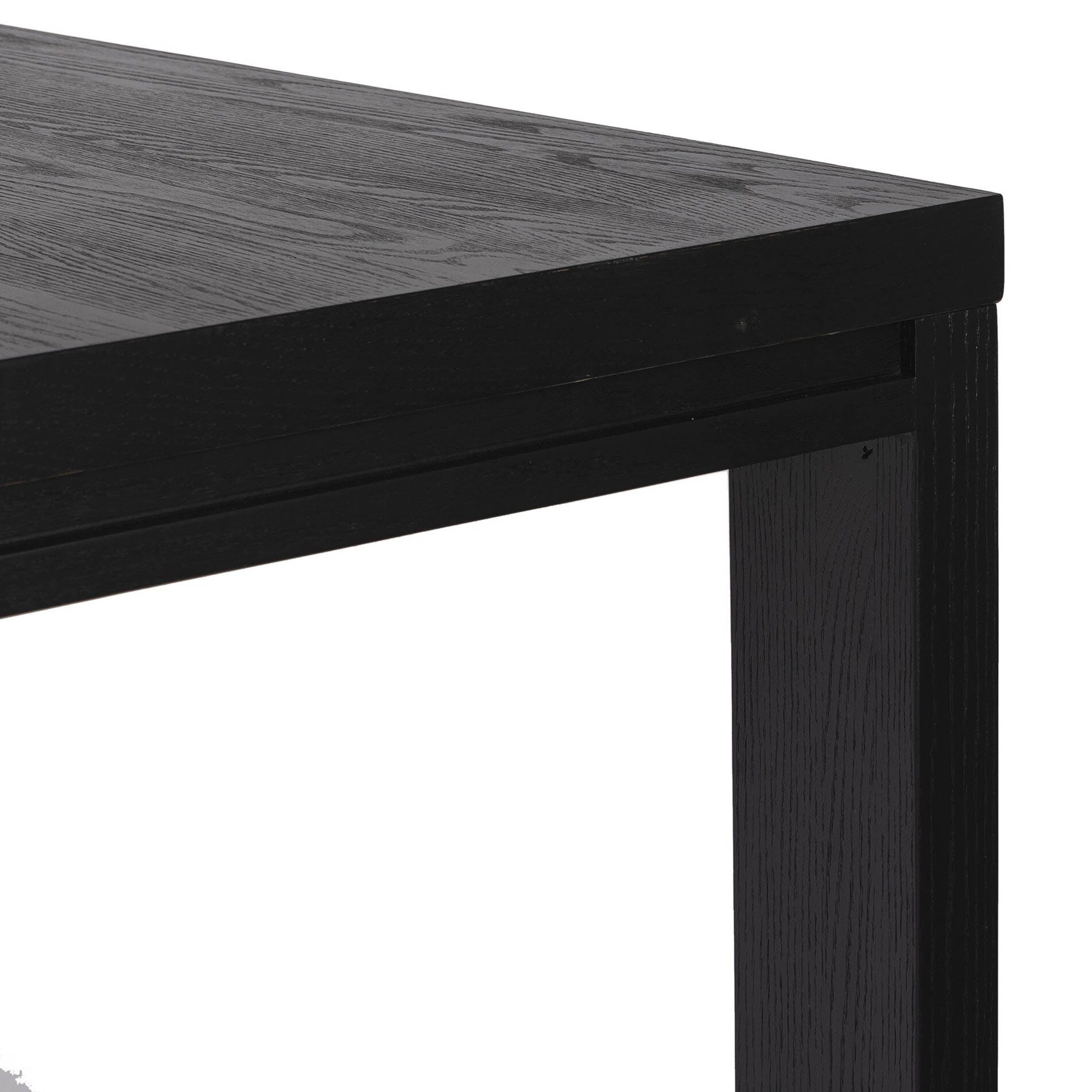 Millie Dining Table, Drifted Matte Black Veneer