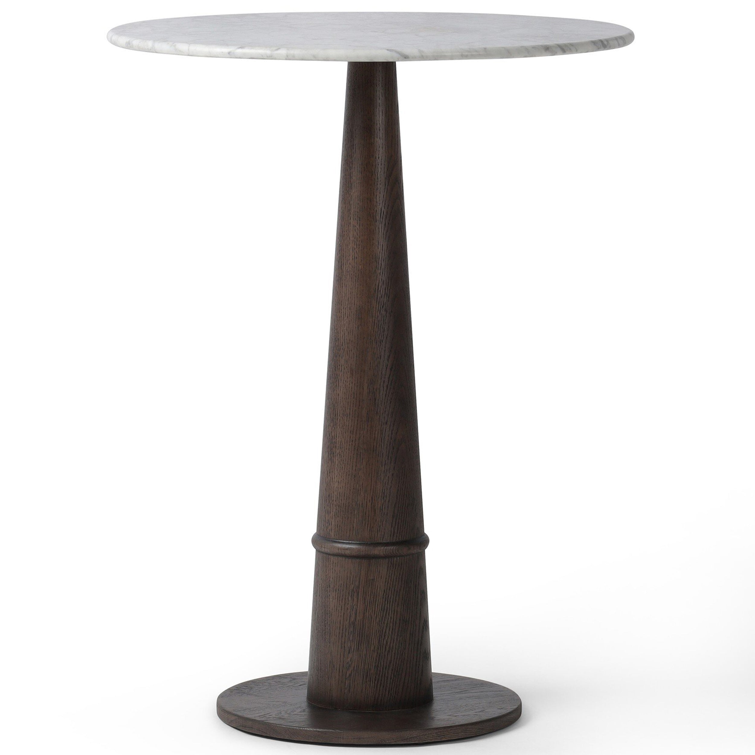 Goetz Bar + Counter Table, Honed White Marble