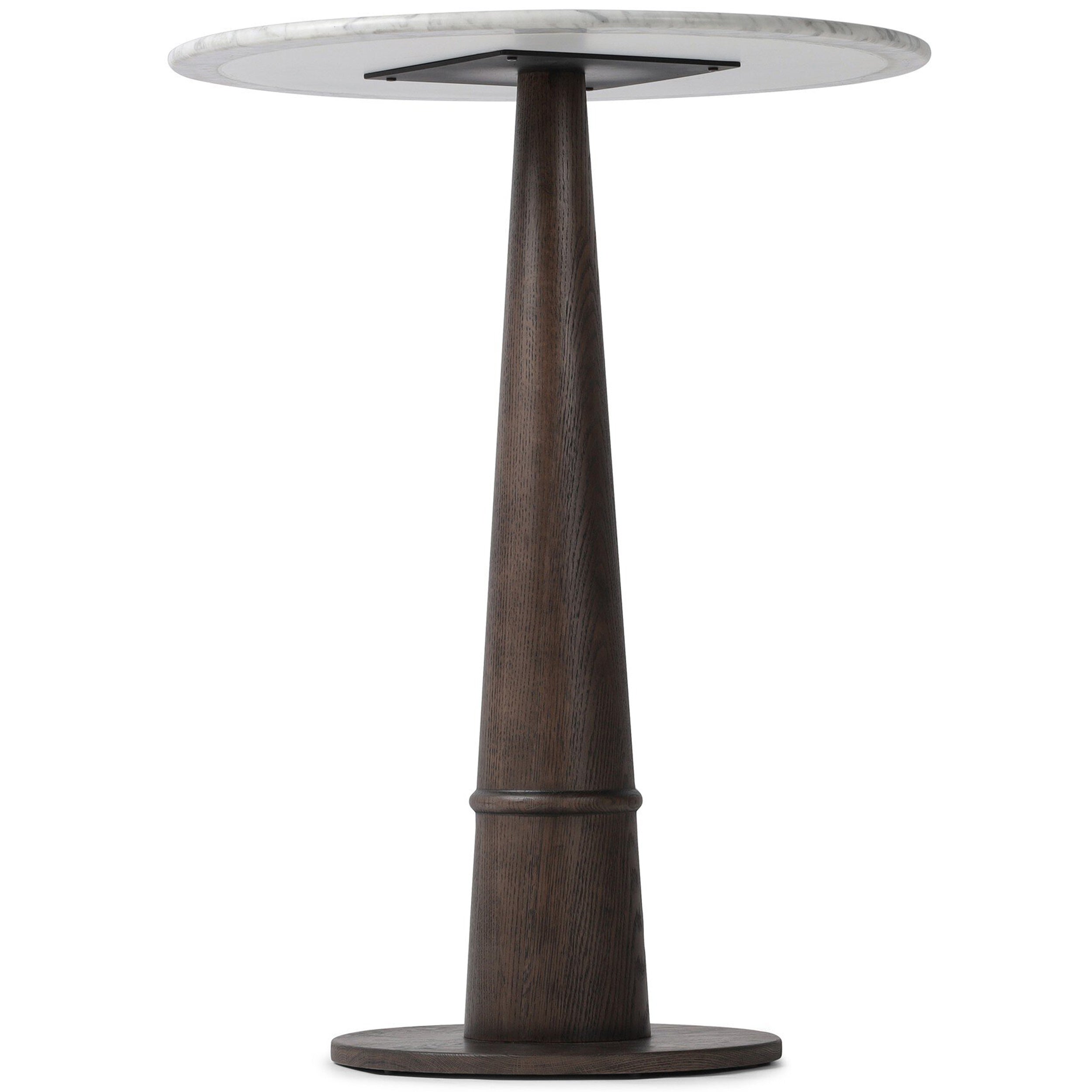 Goetz Bar + Counter Table, Honed White Marble