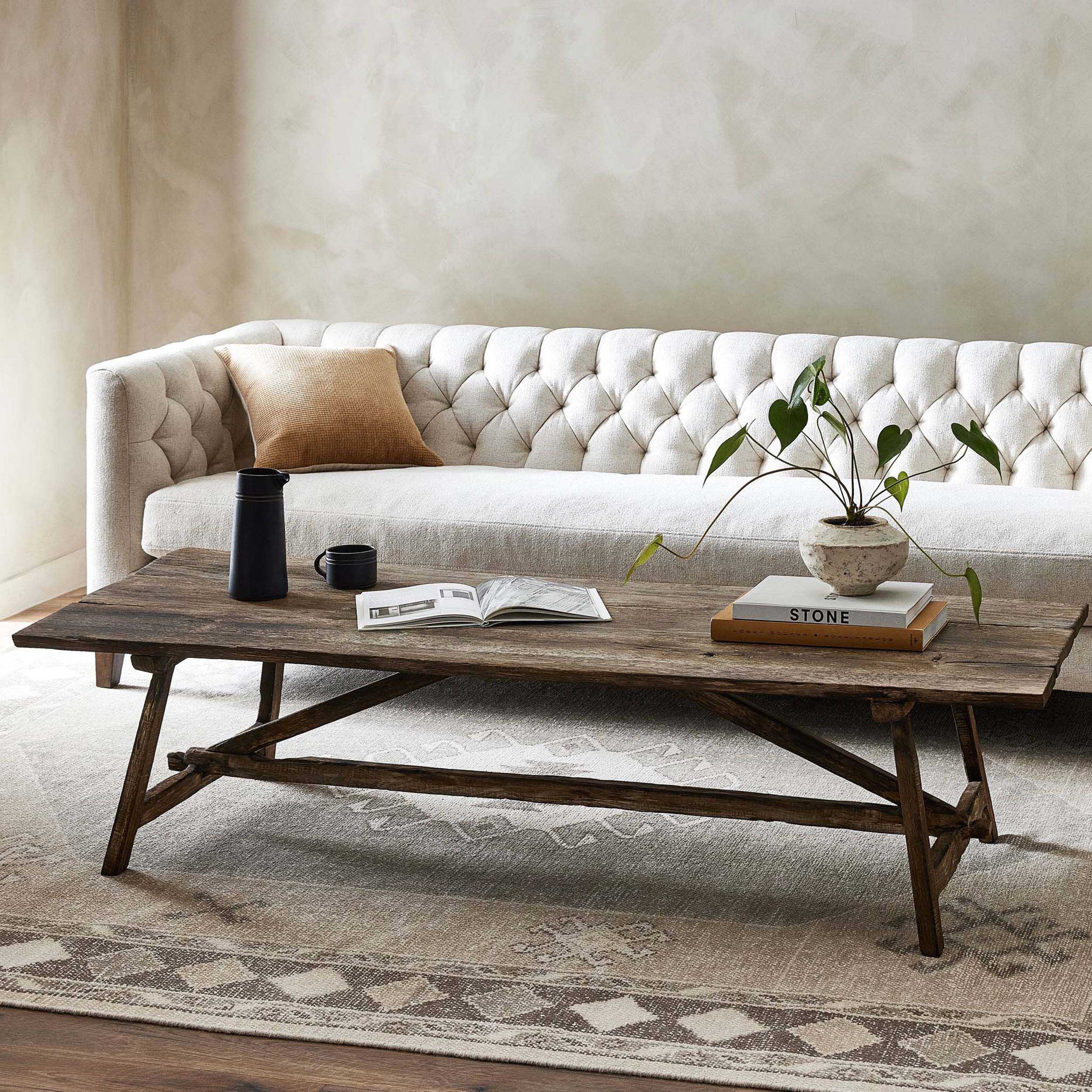 Elio Coffee Table, Burnt Bleached Oak