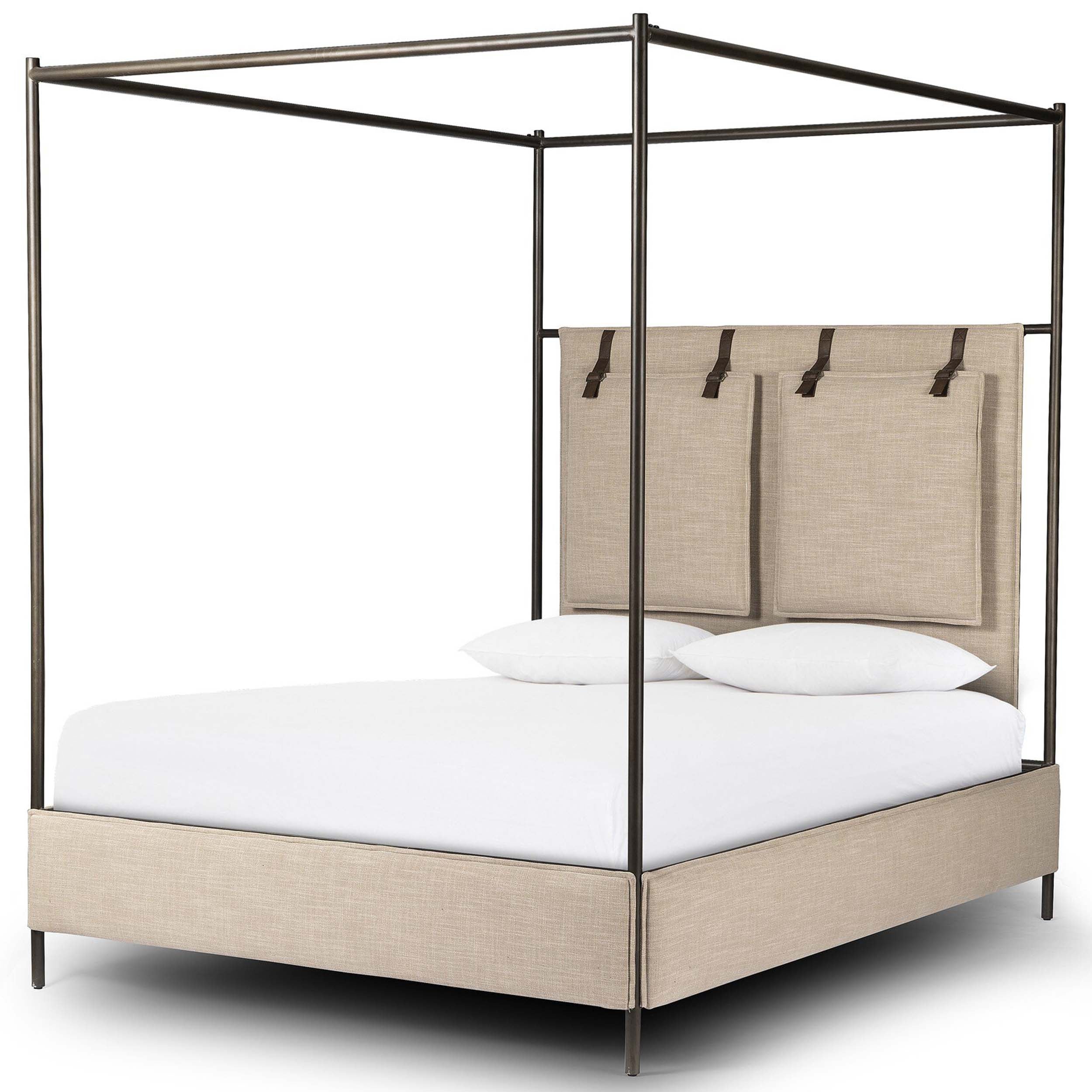 Leigh Canopy Bed, Palm Ecru