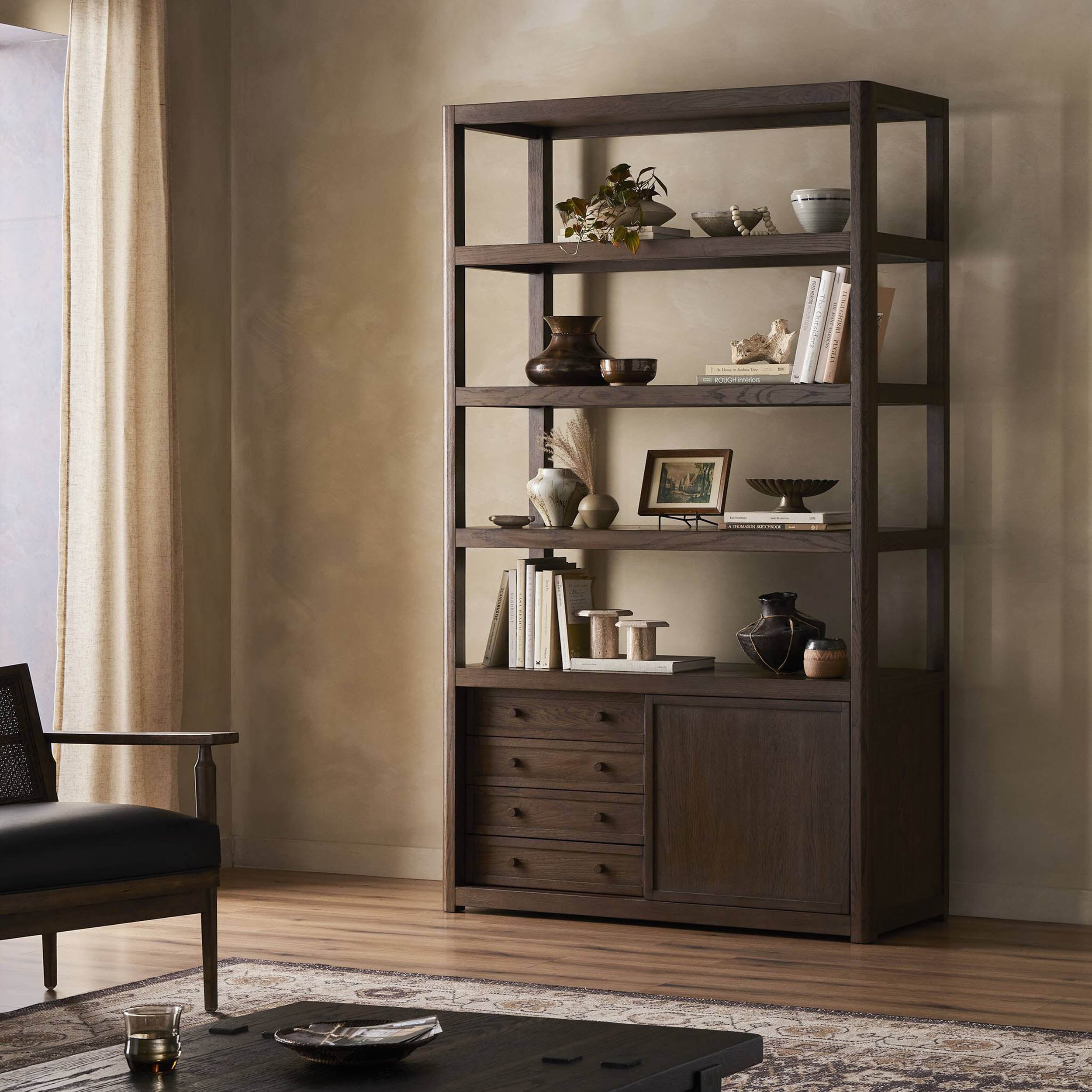 Miko Bookcase, Fawn Oak