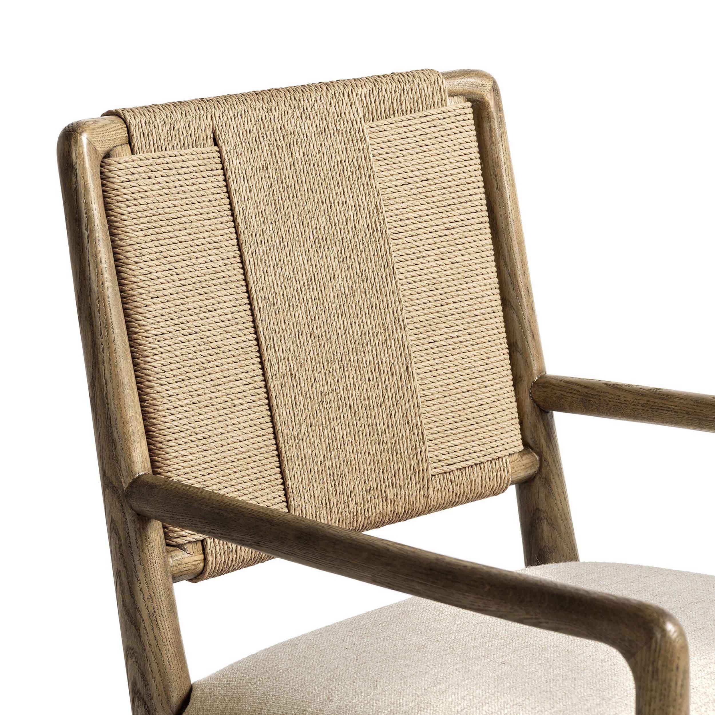 Rothler Dining Armchair, Alcala Wheat