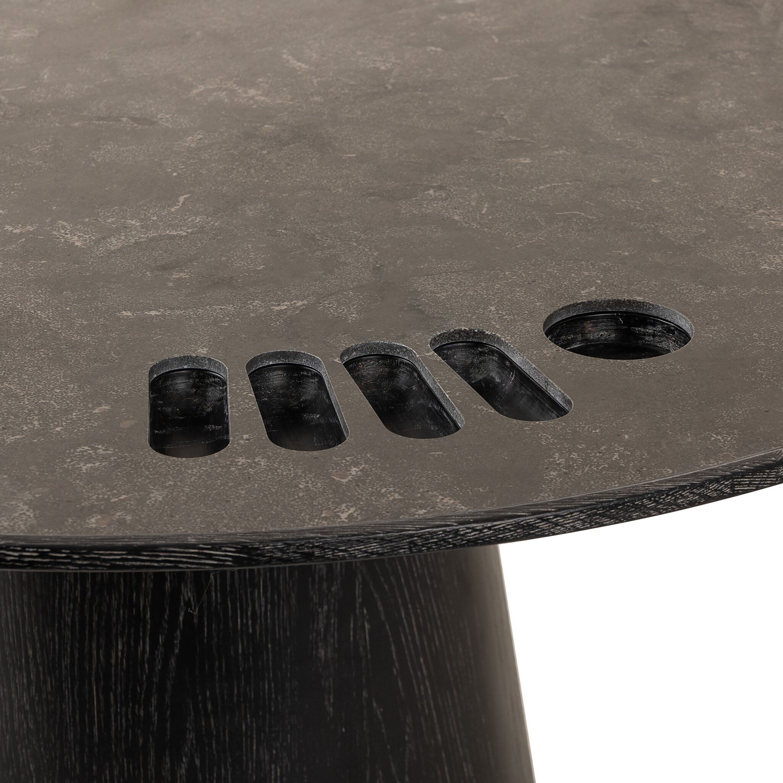 Skye Poker Table, Washed Black