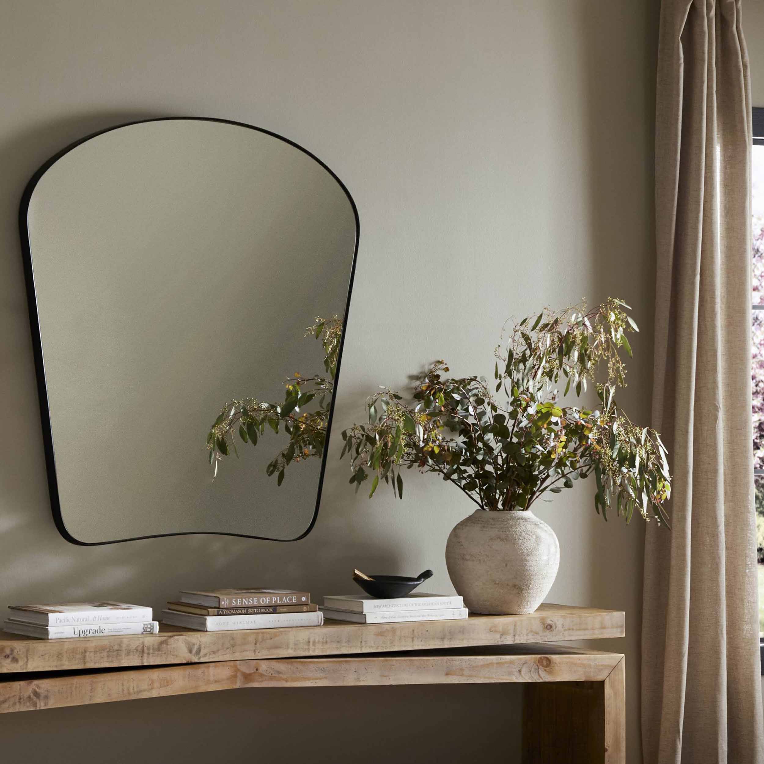 Merona Mantel Mirror, Iron Matte Black