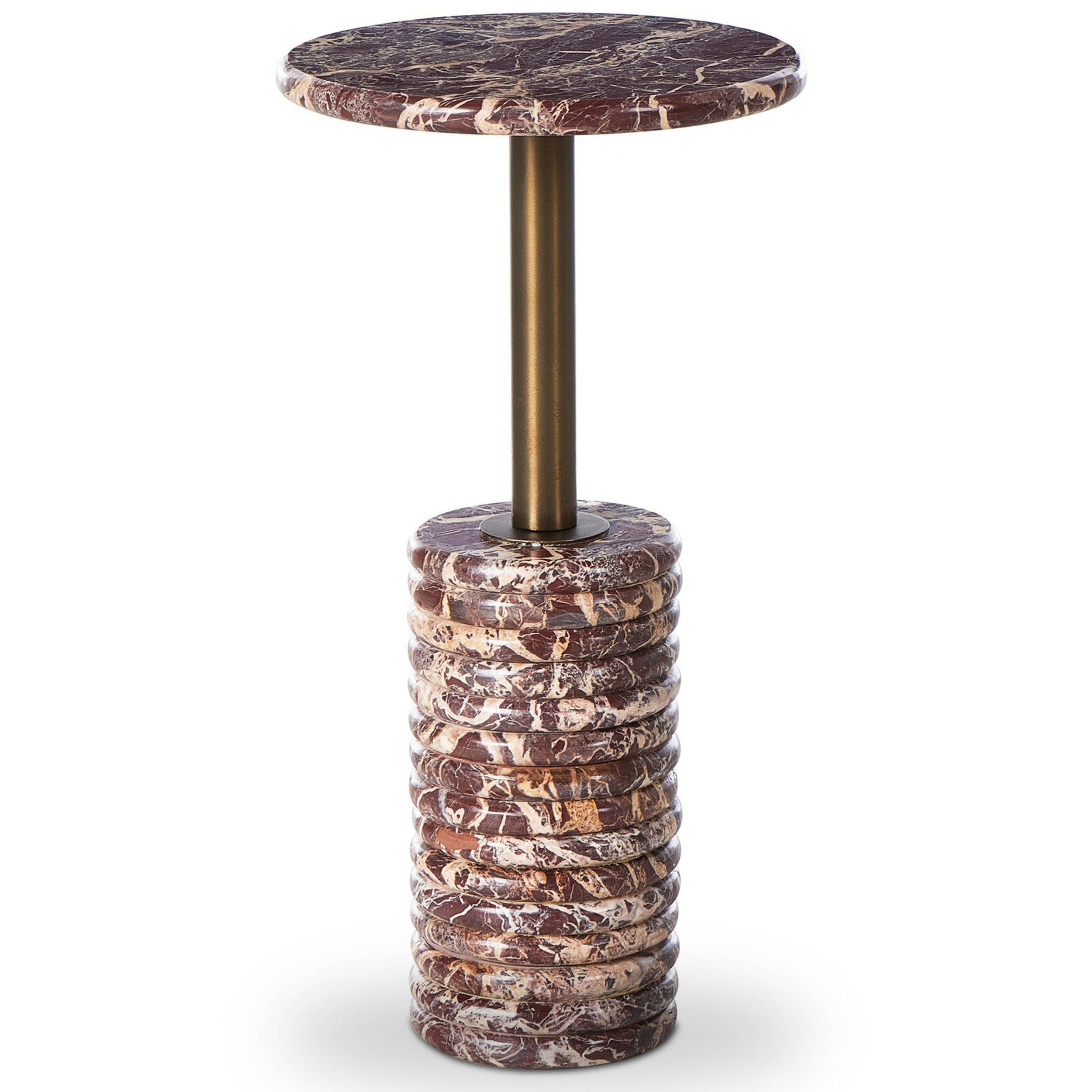 Reeves End Table, Garnet Marble