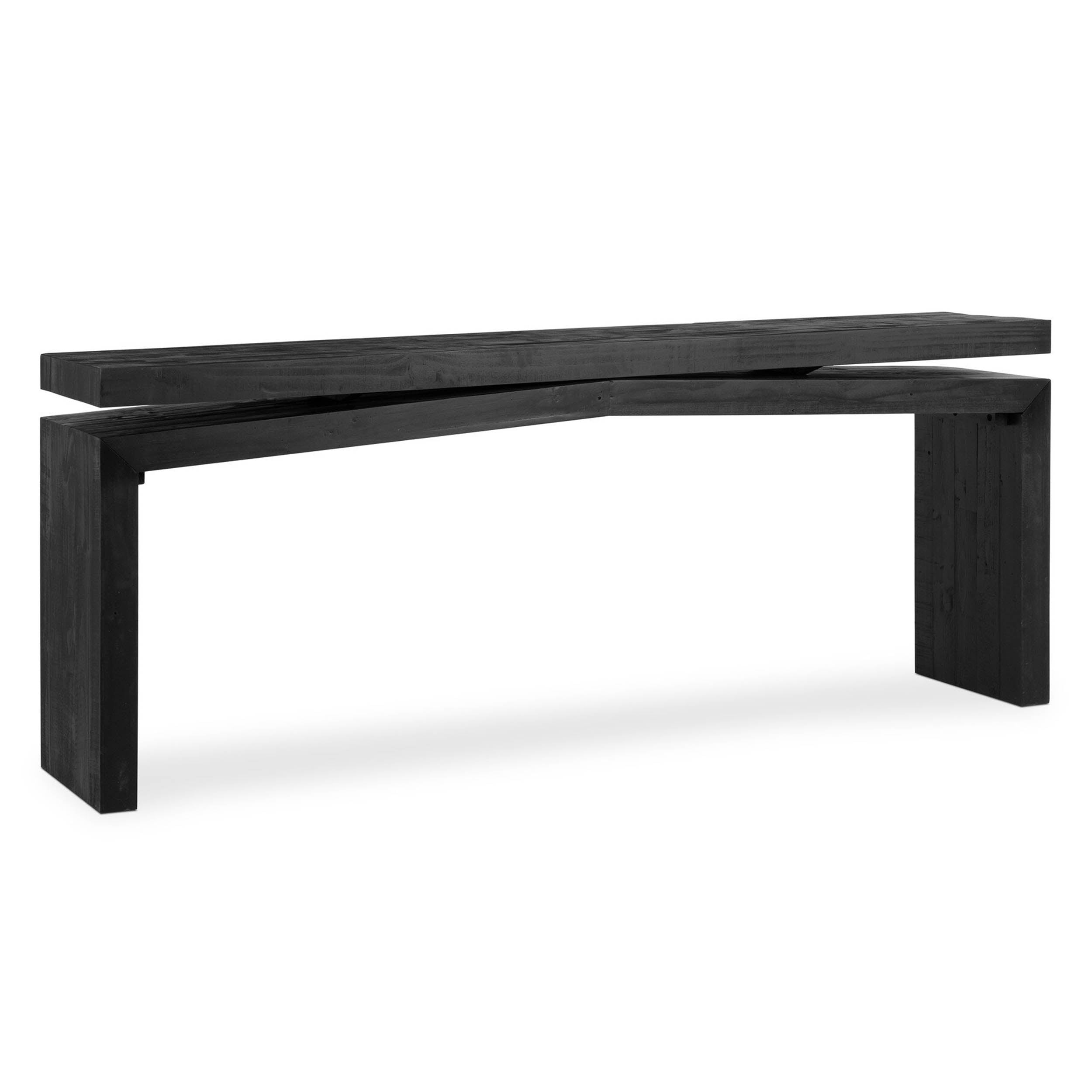 Matthes Console Table - 94", Aged Black Pine