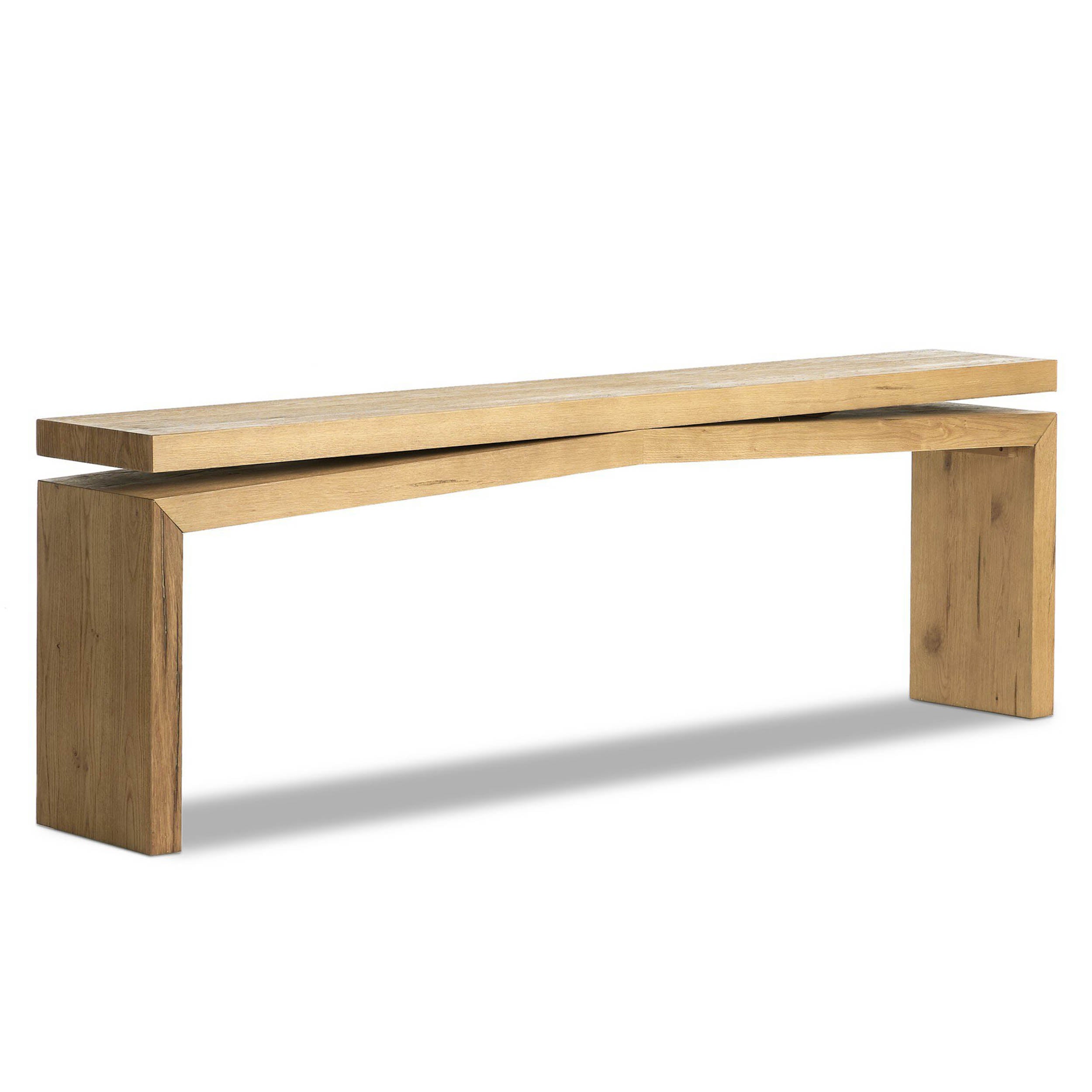 Matthes Console Table - 94", Worn Oak Veneer