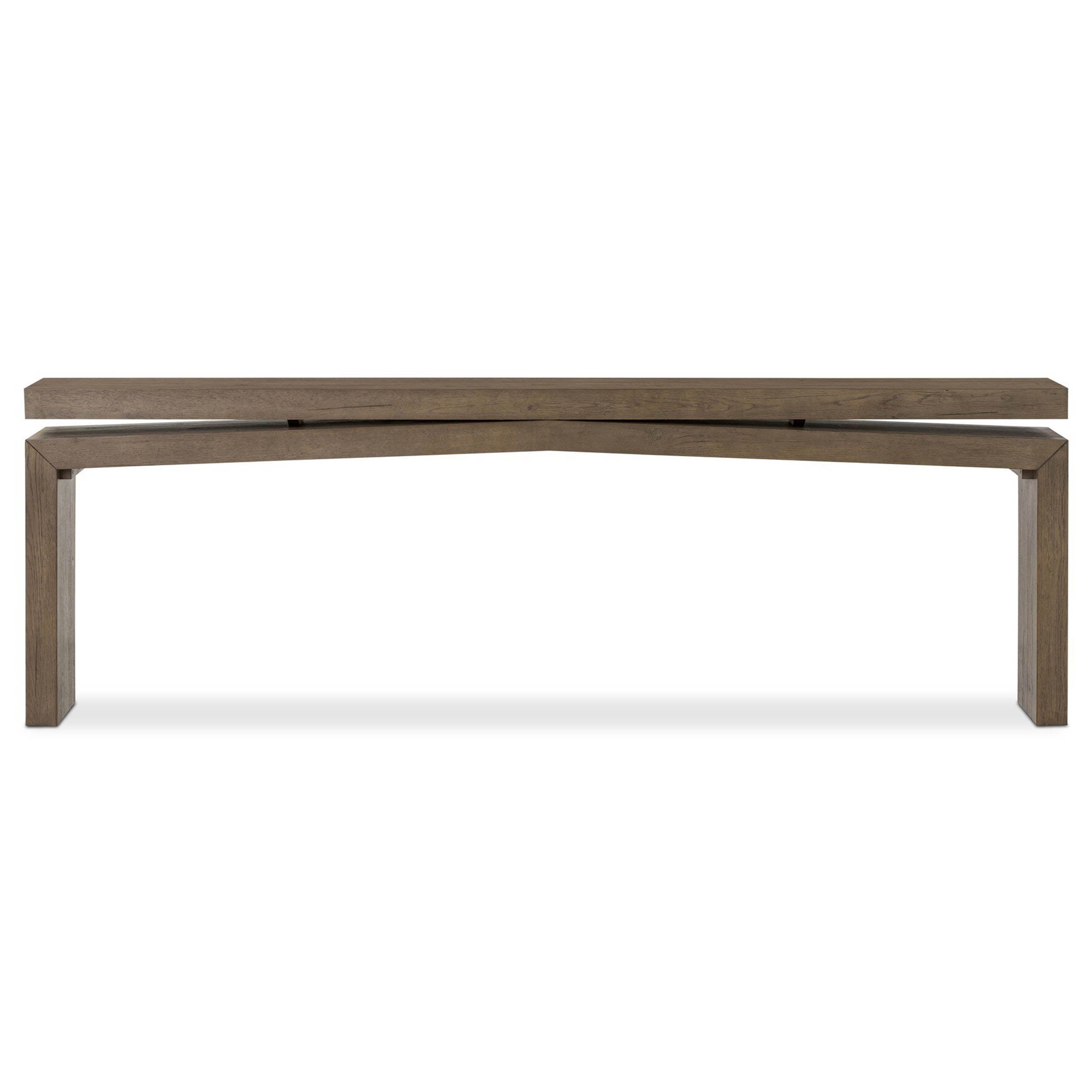 Matthes Console Table - 94", Rustic Grey Veneer