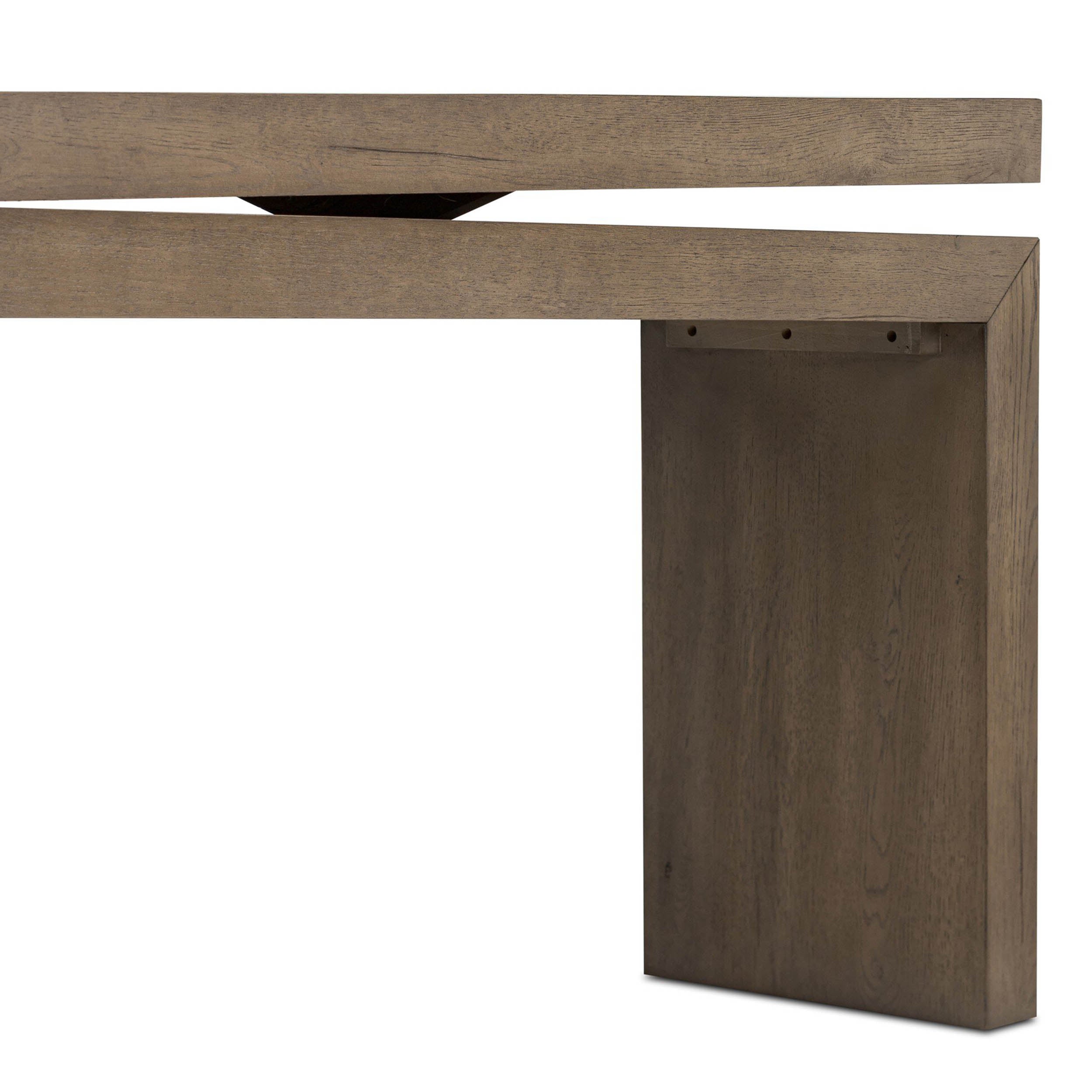 Matthes Console Table - 94", Rustic Grey Veneer