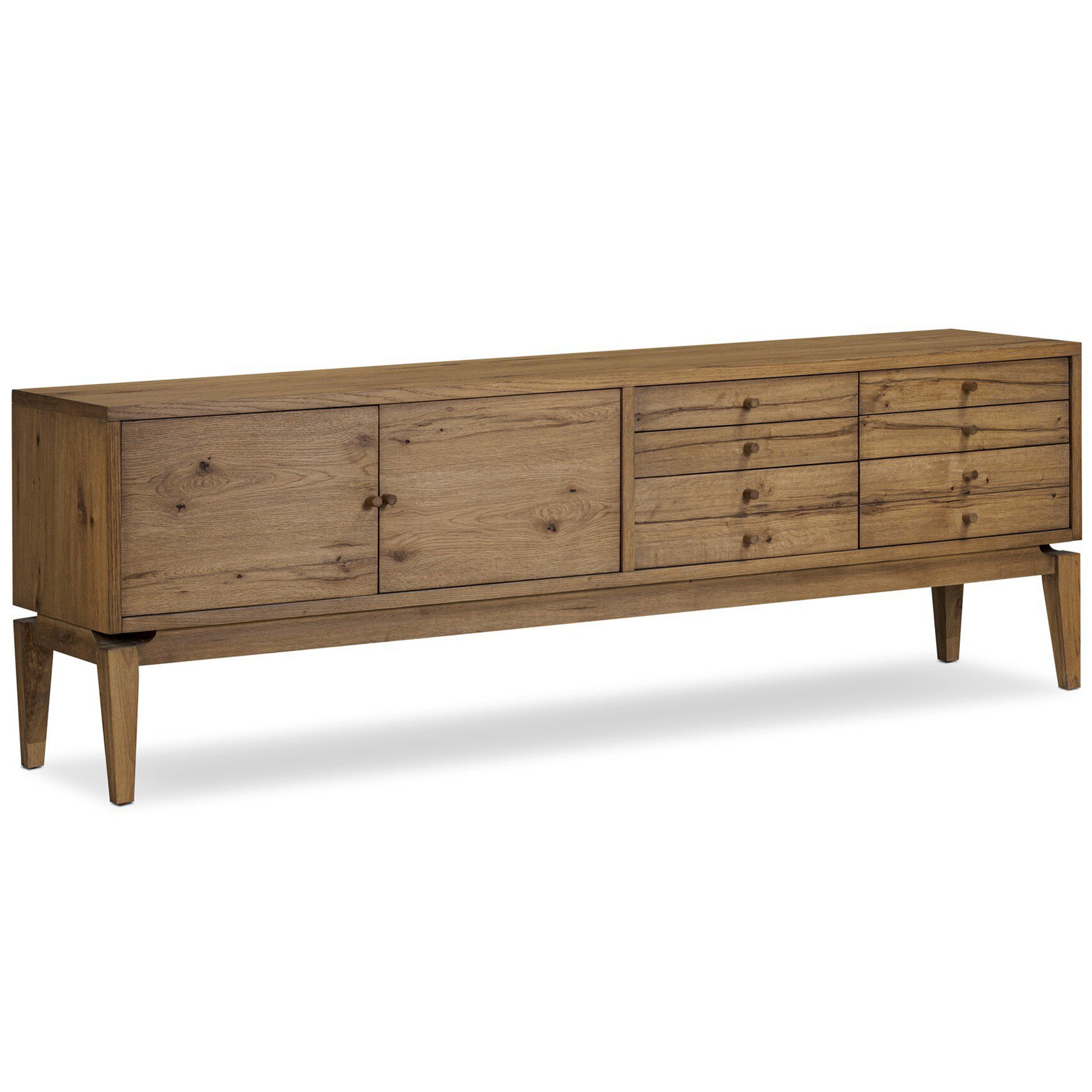 Bergstrom Media Console, Warm Natural Oak Veneer