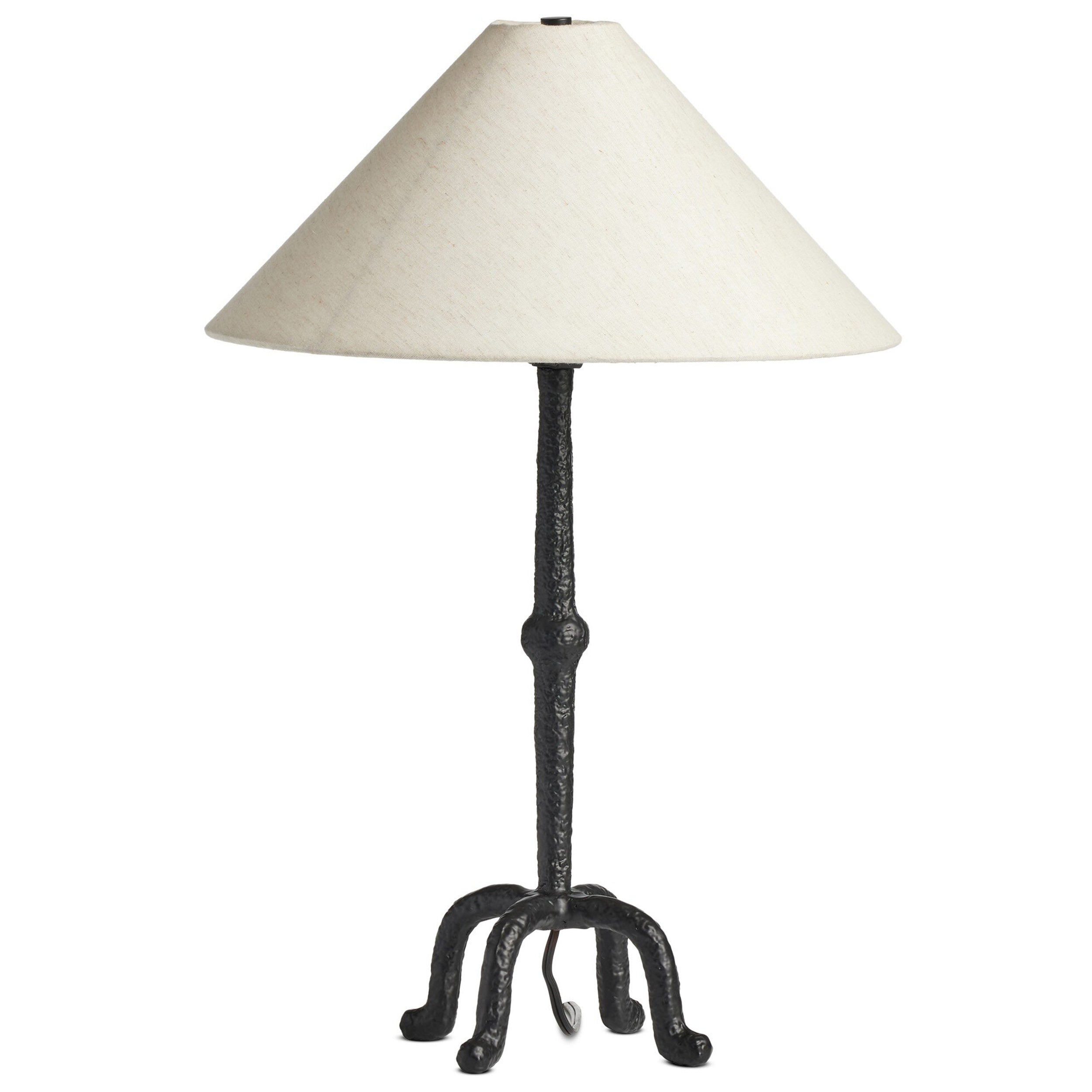 Neville Table Lamp, Matte Black Cast Aluminum