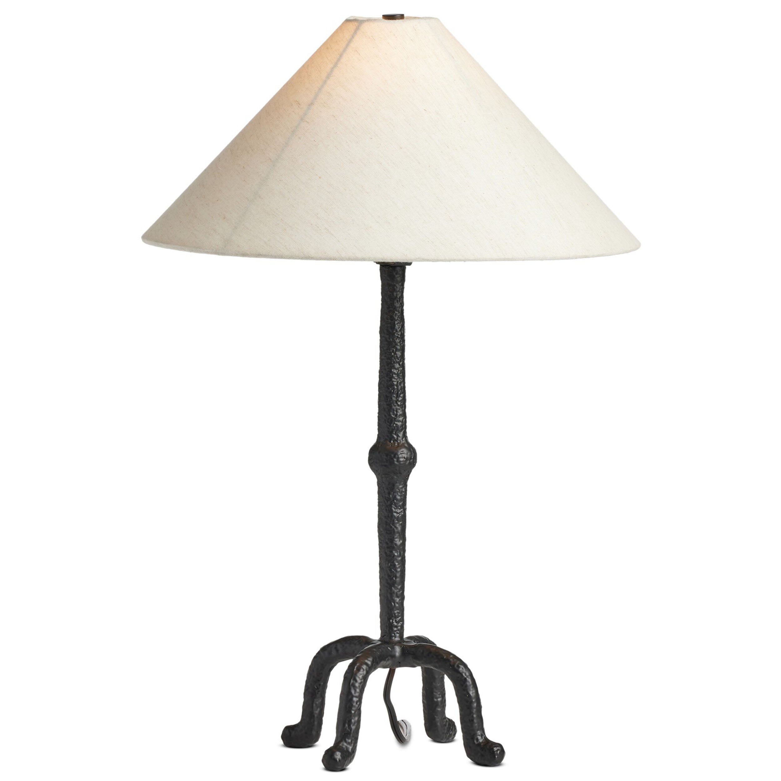 Neville Table Lamp, Matte Black Cast Aluminum