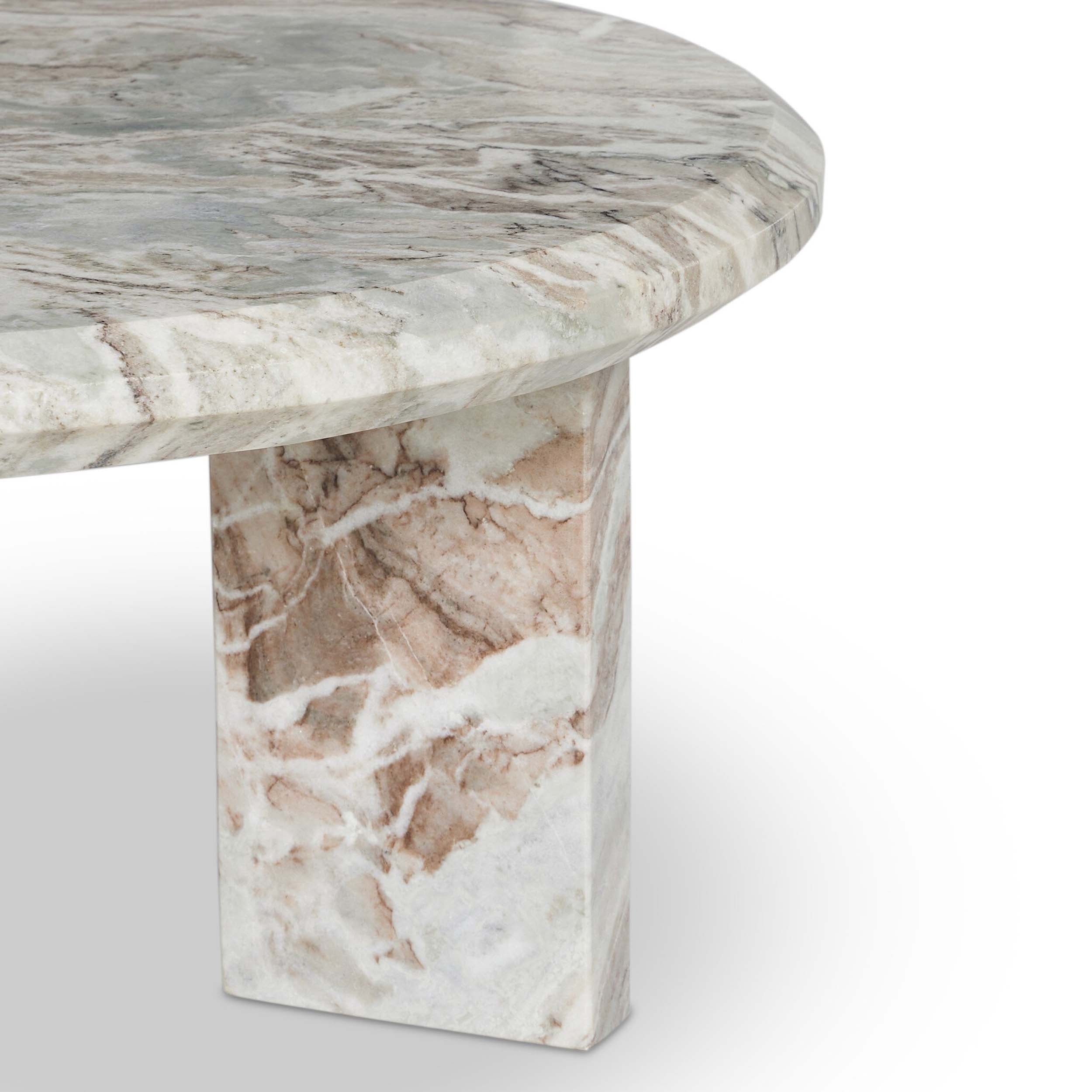 Dakota Nesting Coffee Table, Creamy Taupe Marble Solid