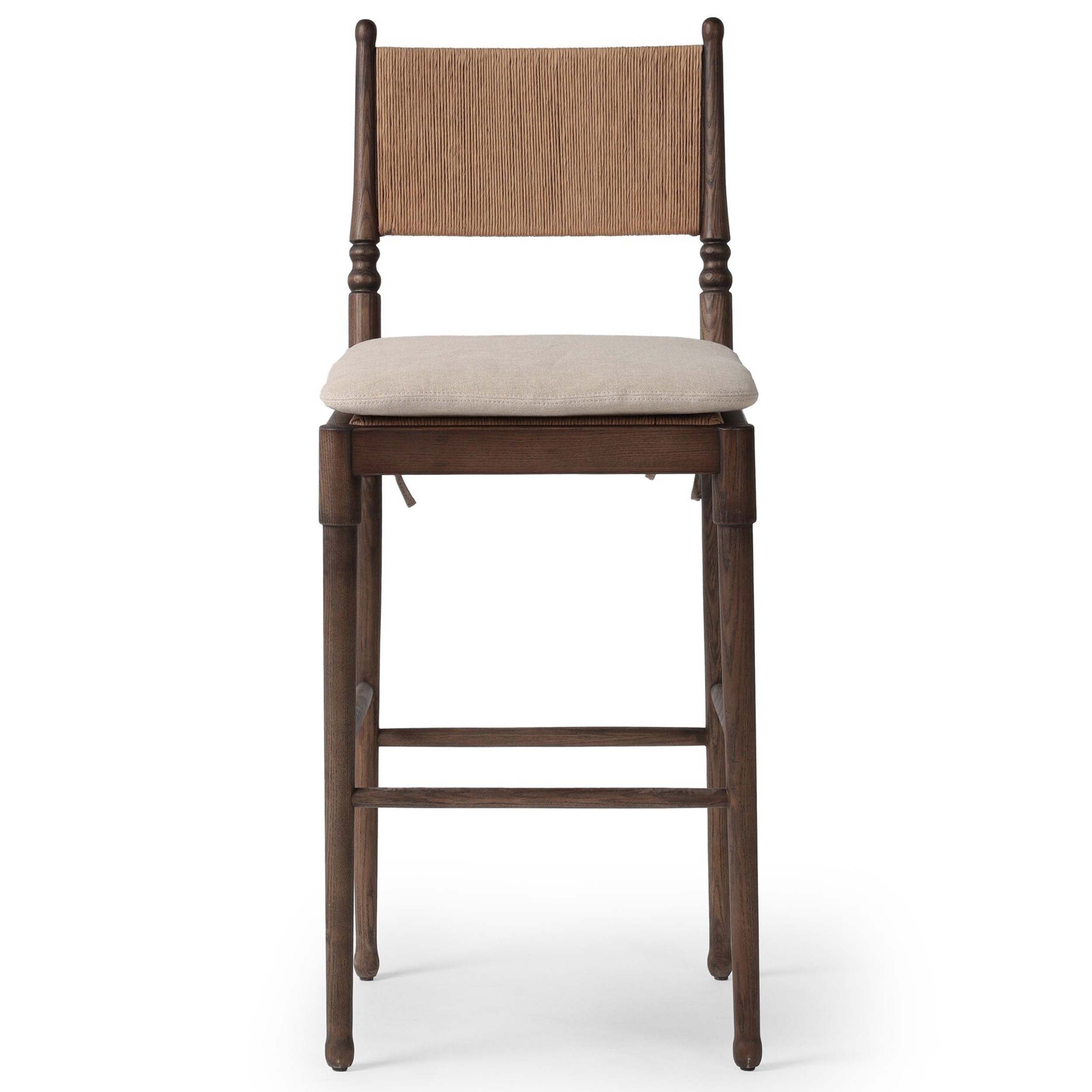 Fayth Bar + Counter Stool, Broadway Dune, Antique Walnut
