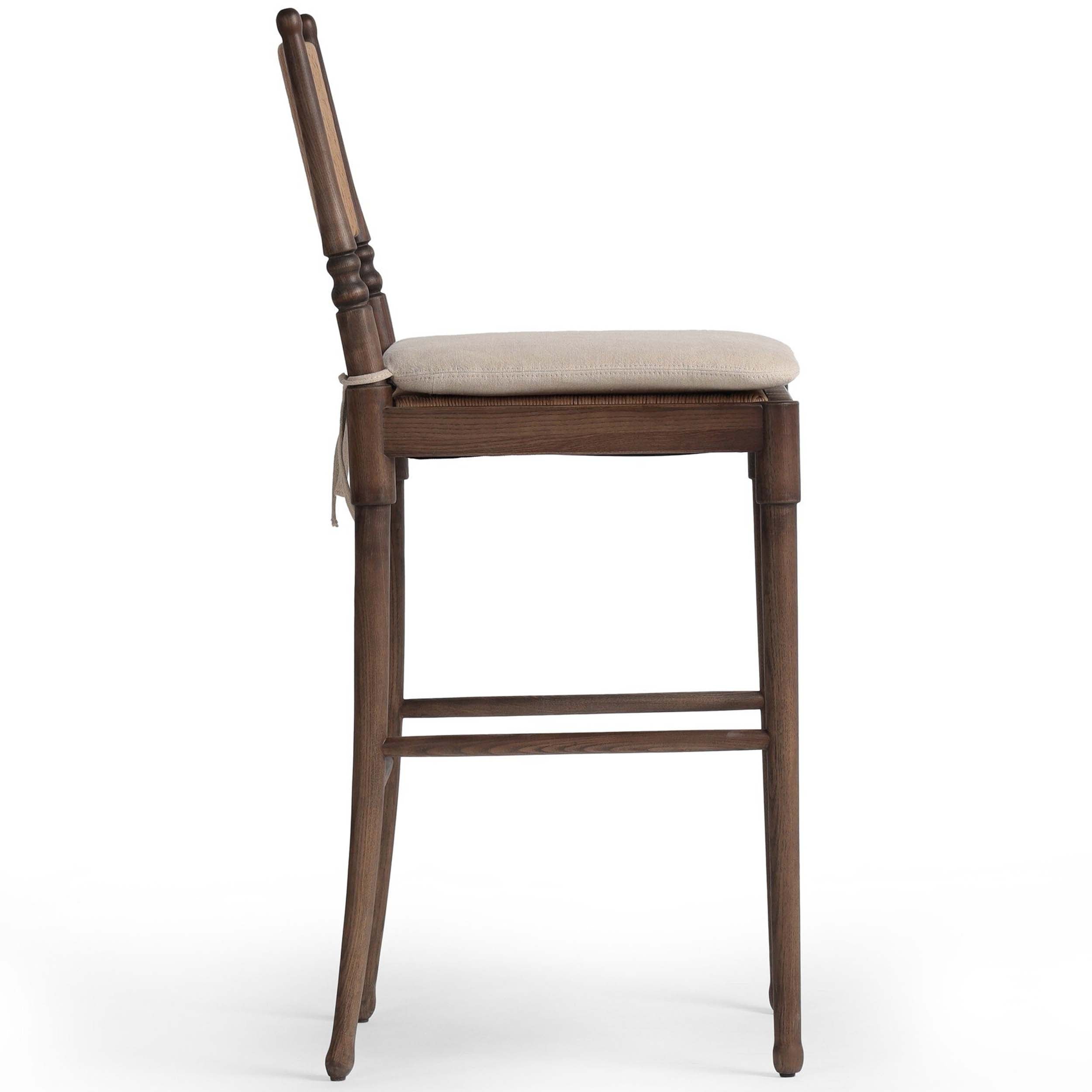 Fayth Bar + Counter Stool, Broadway Dune, Antique Walnut