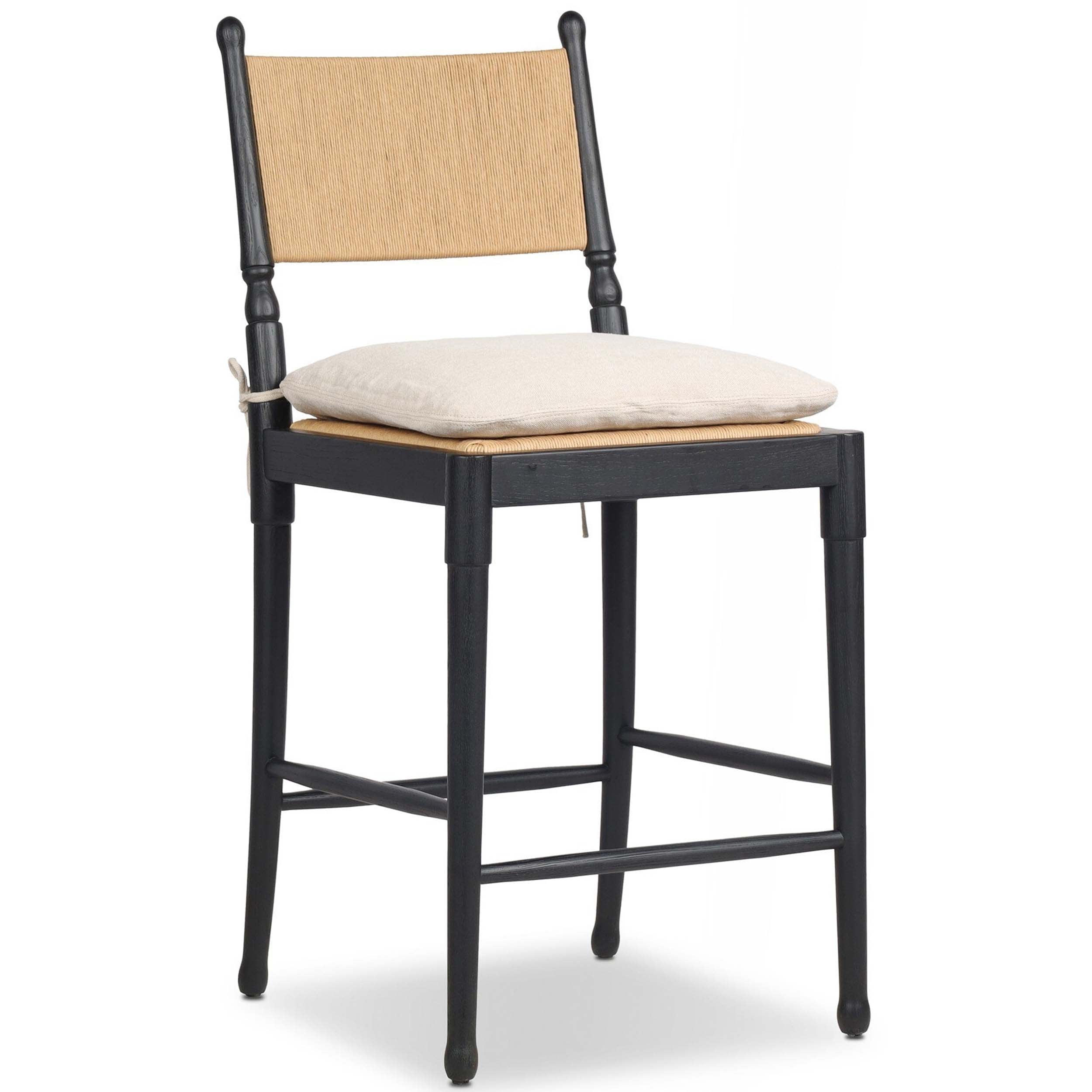 Fayth Bar + Counter Stool, Broadway Dune, Stained Black Ash