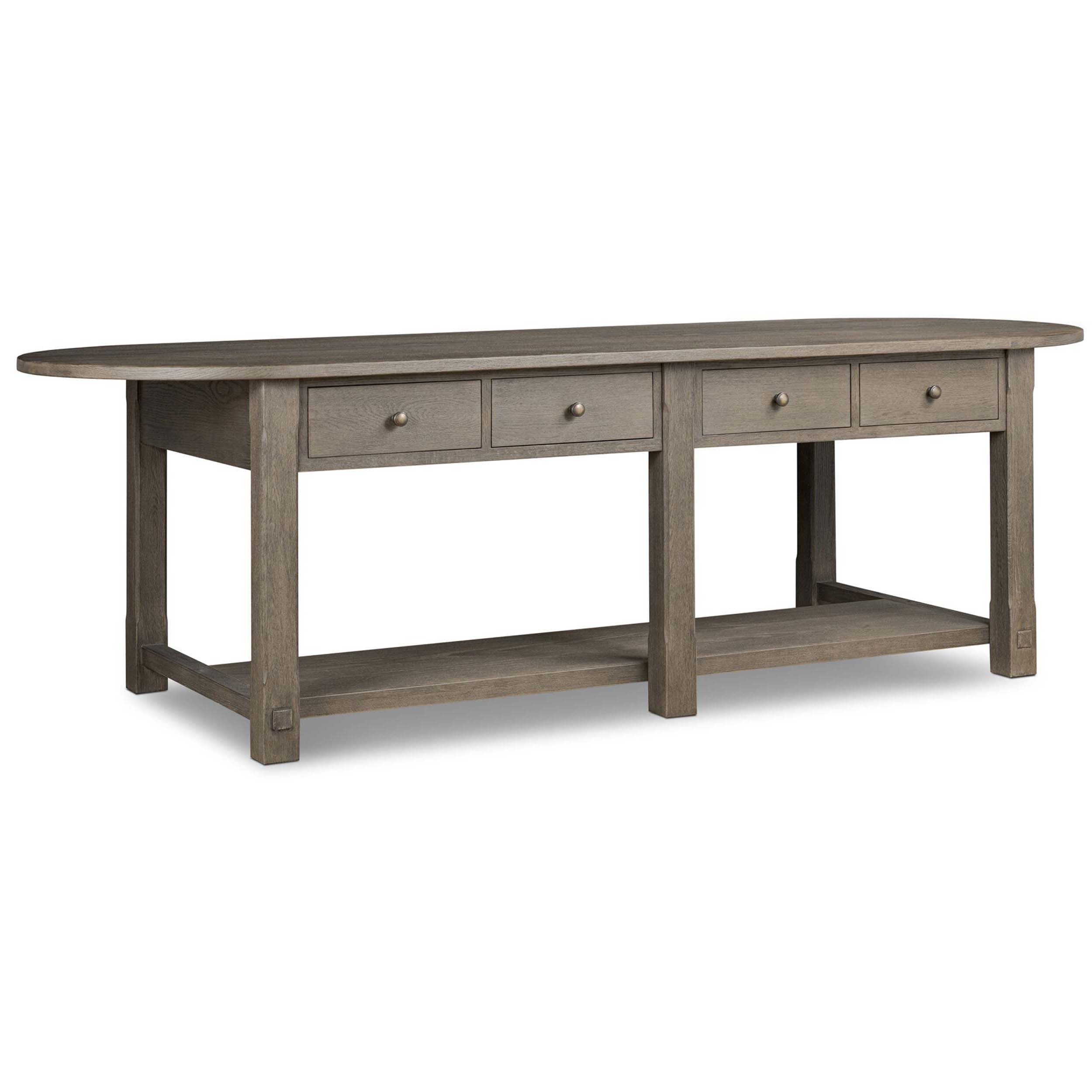 Elise Kitchen Island, Weathered Hazel Oak Veneer